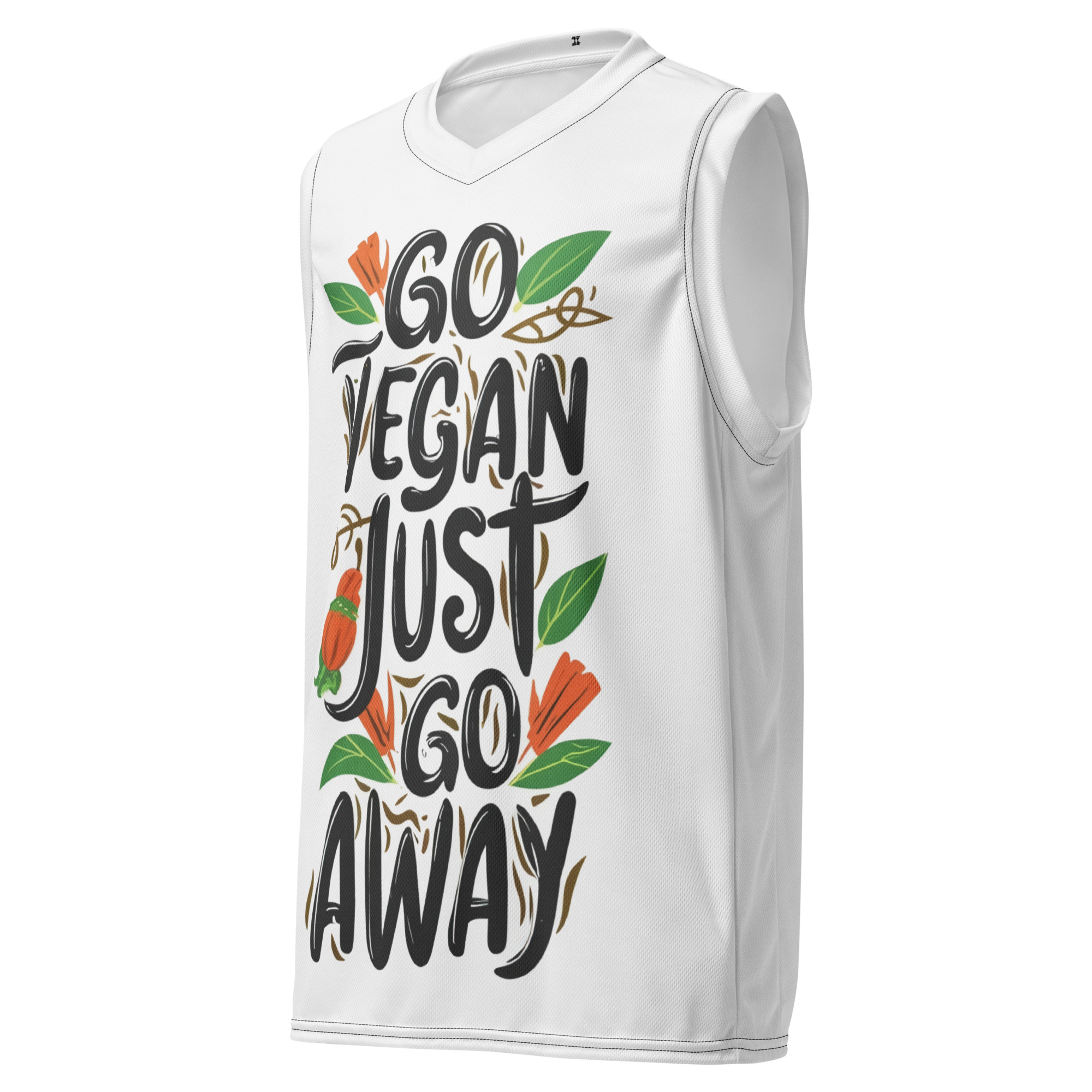 Go Vegan unisex basketball jersey