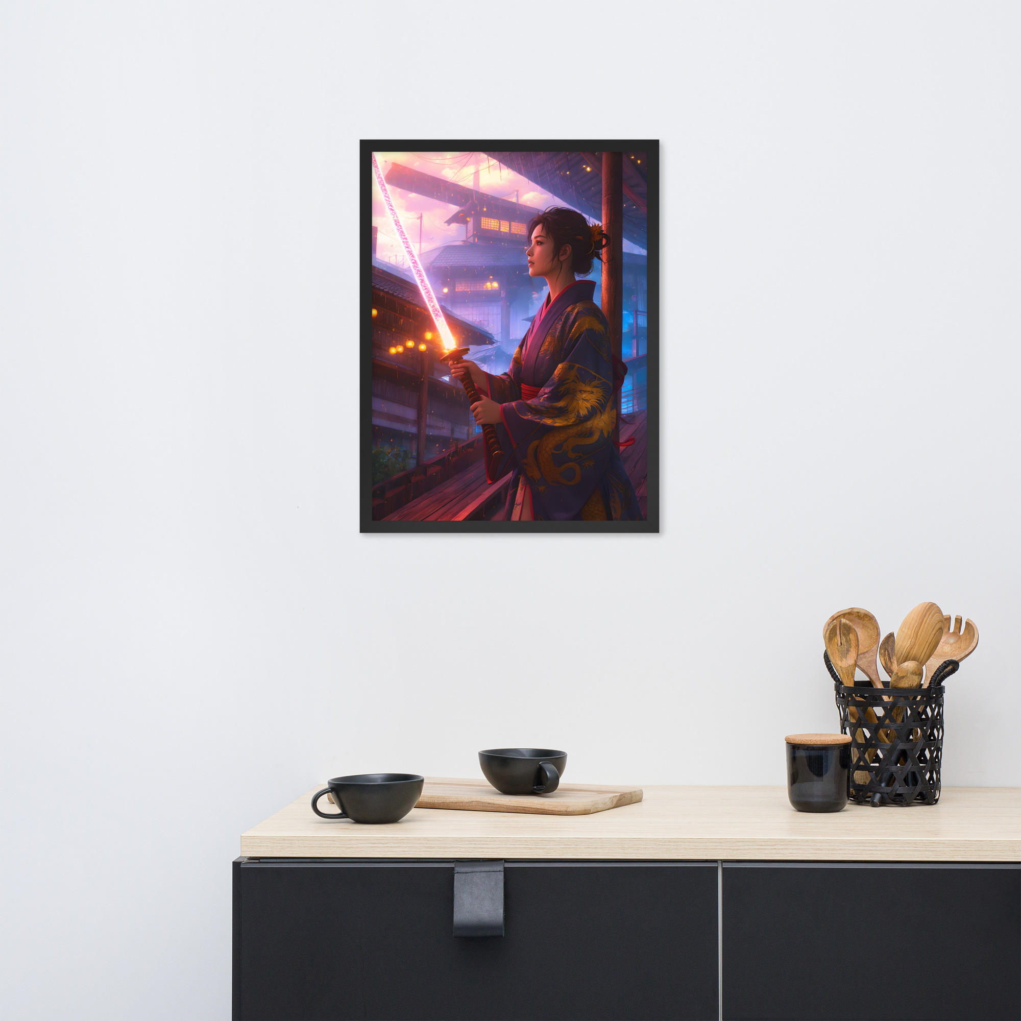 Samurai Queen Framed poster