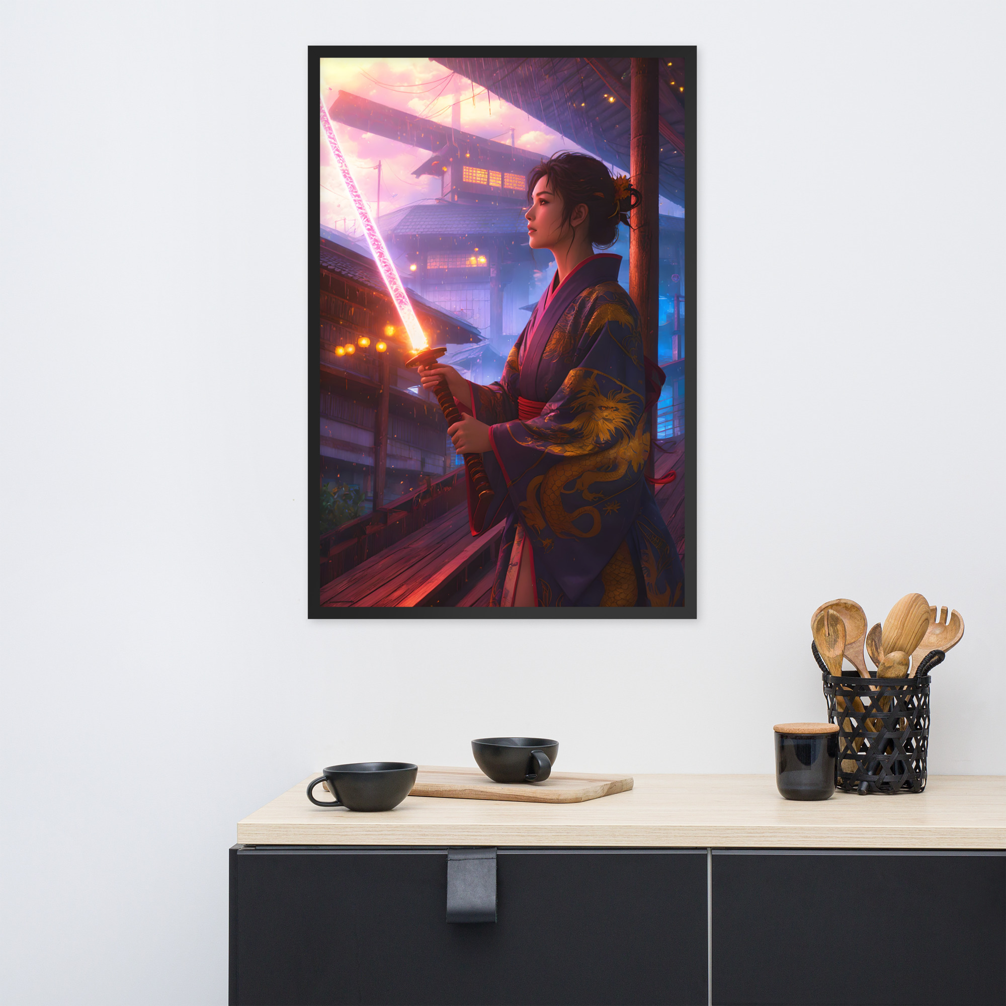 Samurai Queen Framed poster