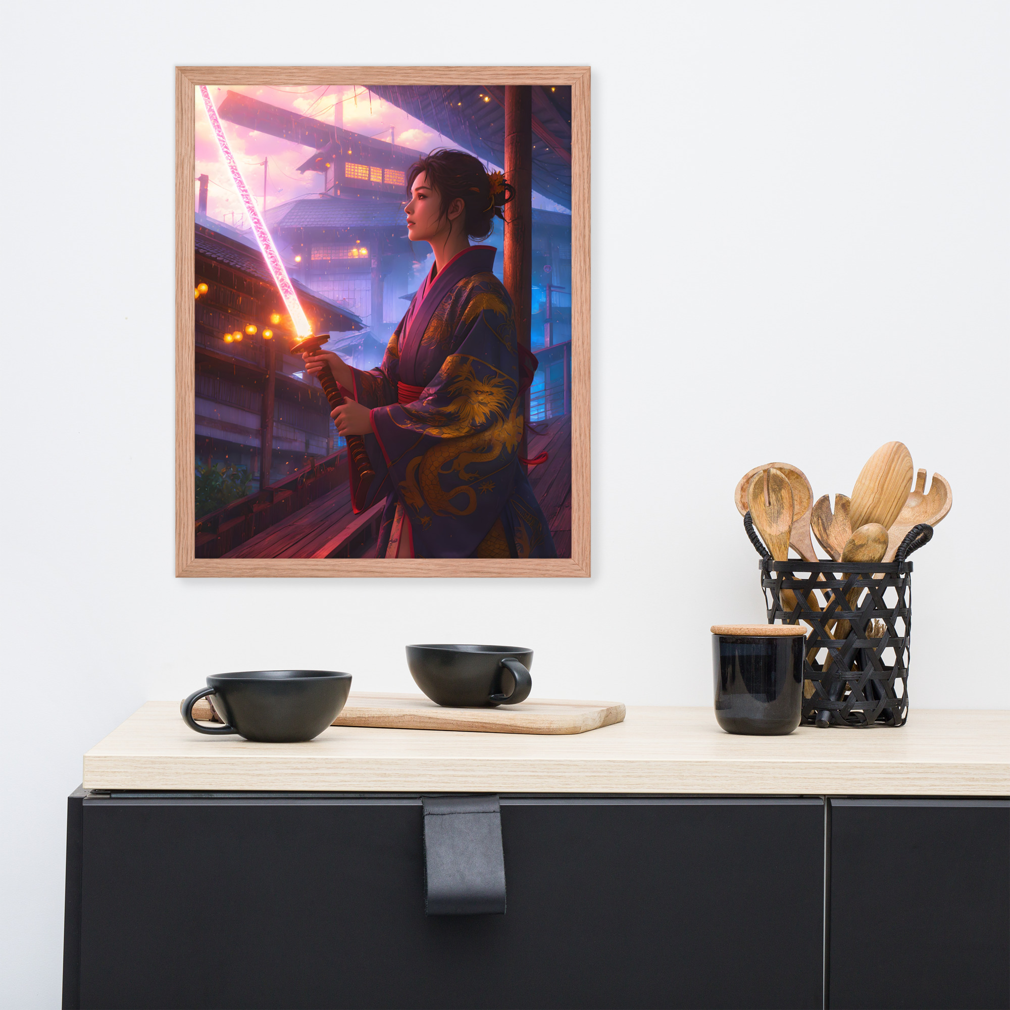 Samurai Queen Framed poster