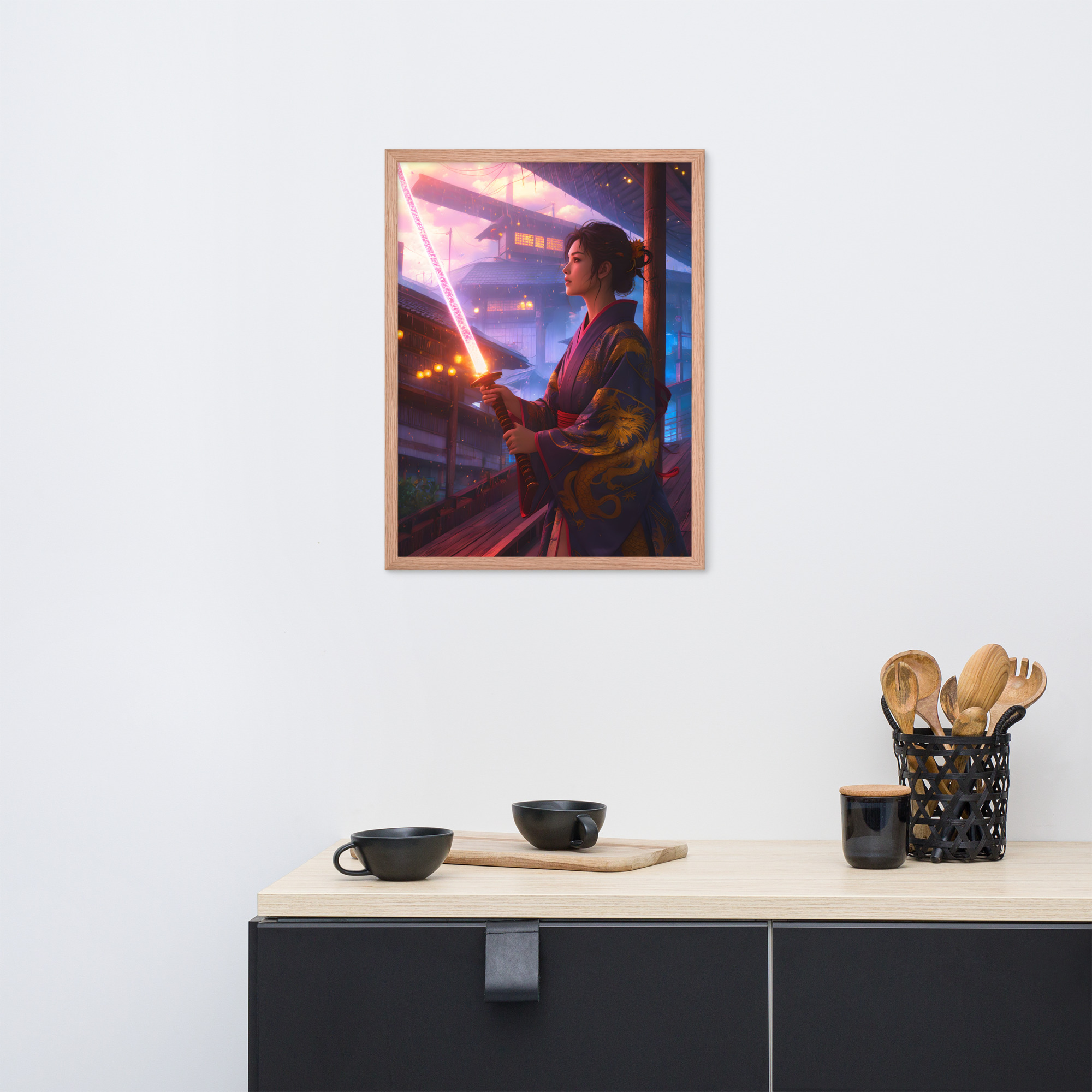 Samurai Queen Framed poster