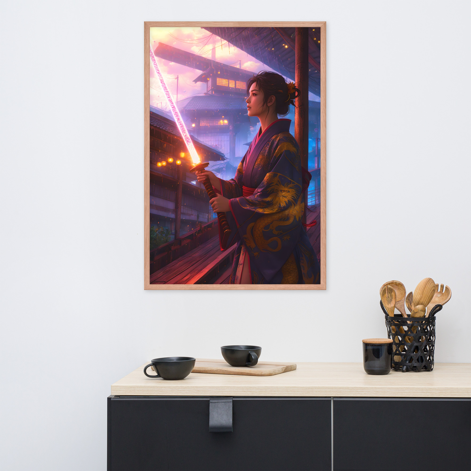 Samurai Queen Framed poster