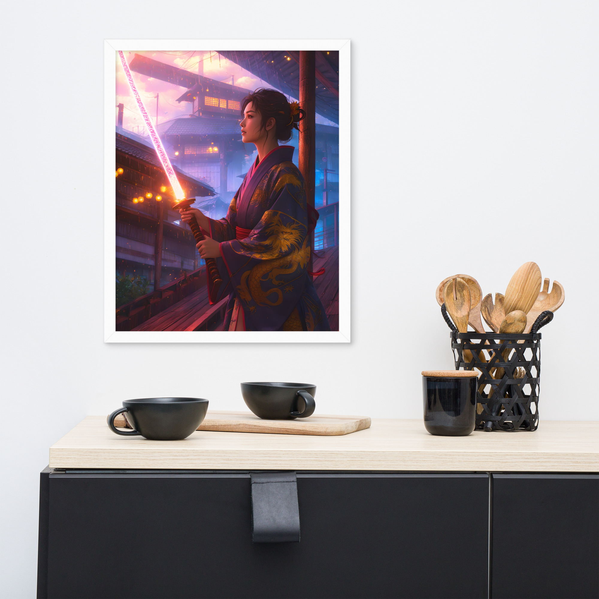 Samurai Queen Framed poster