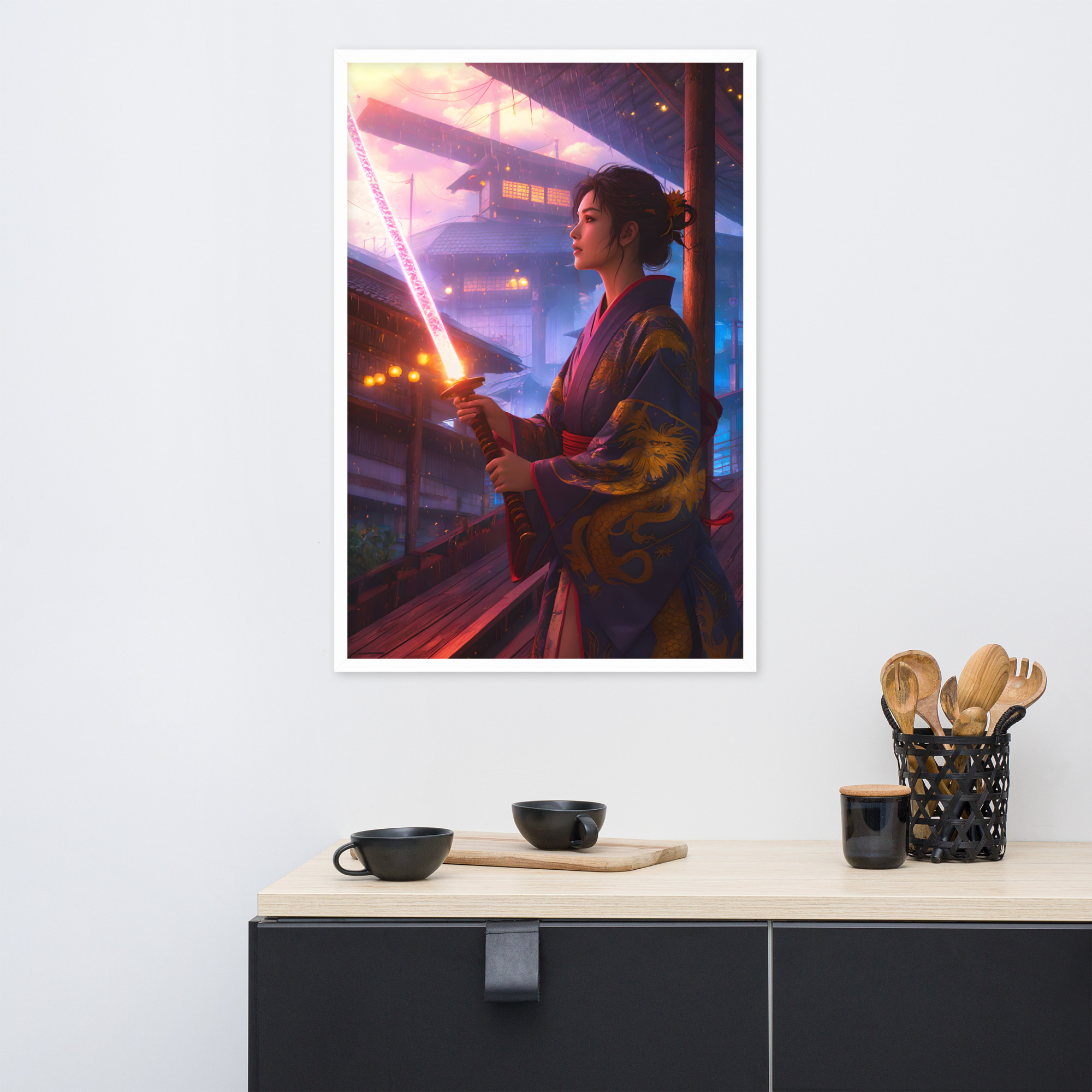 Samurai Queen Framed poster