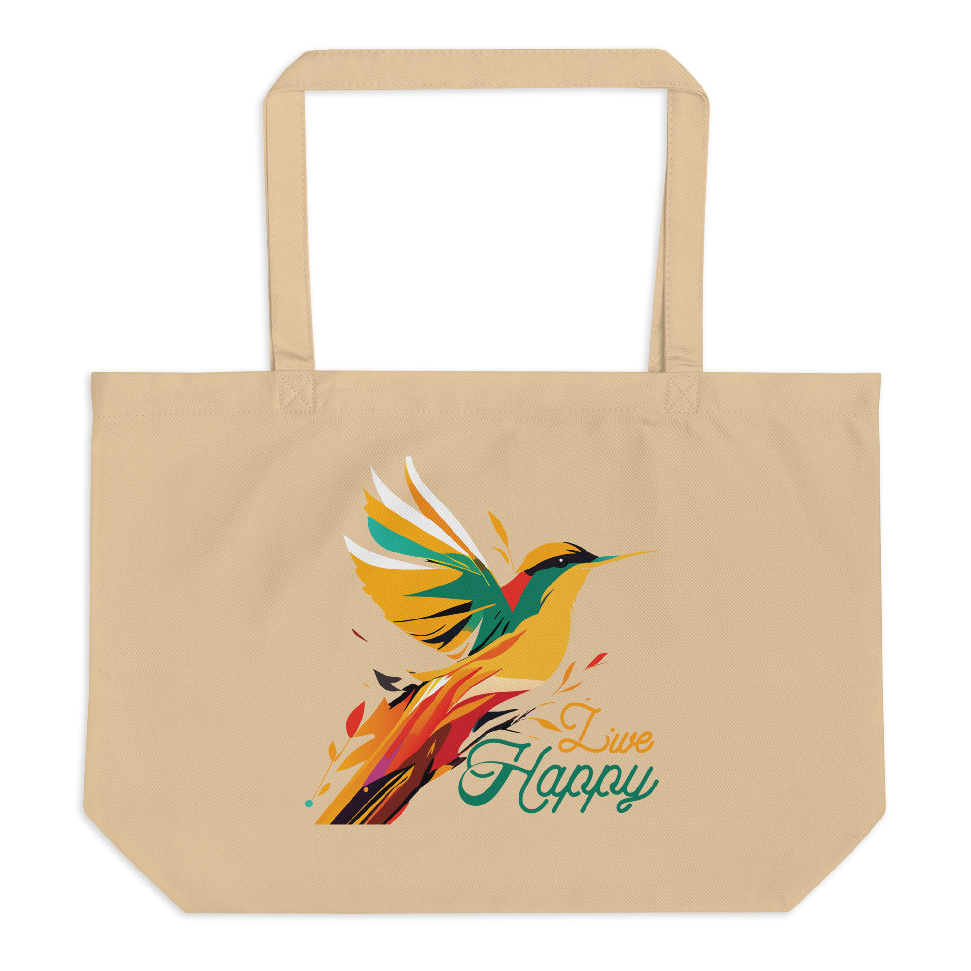 Live Free Large organic tote bag