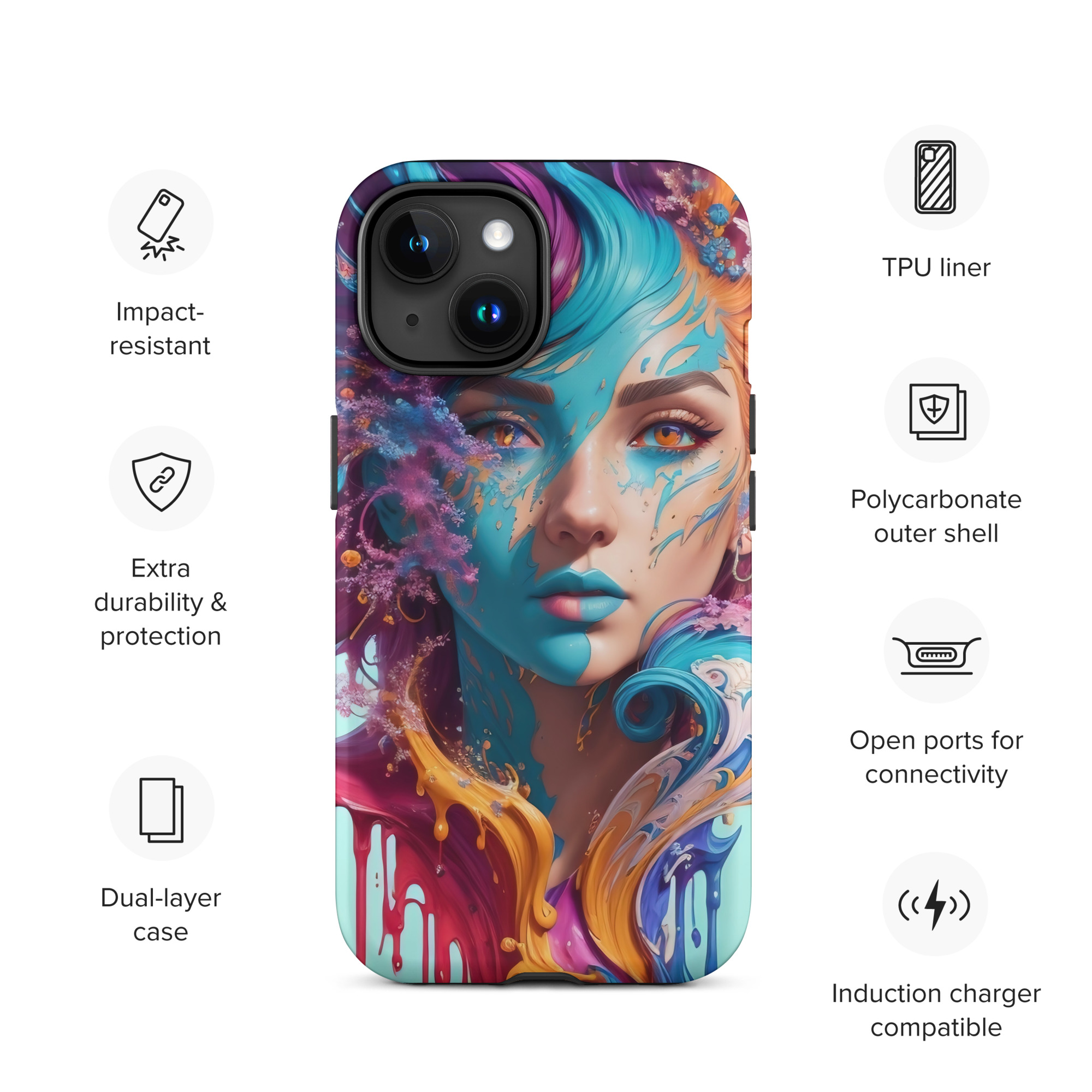 Aqua Printesa Tough Case for iPhone®