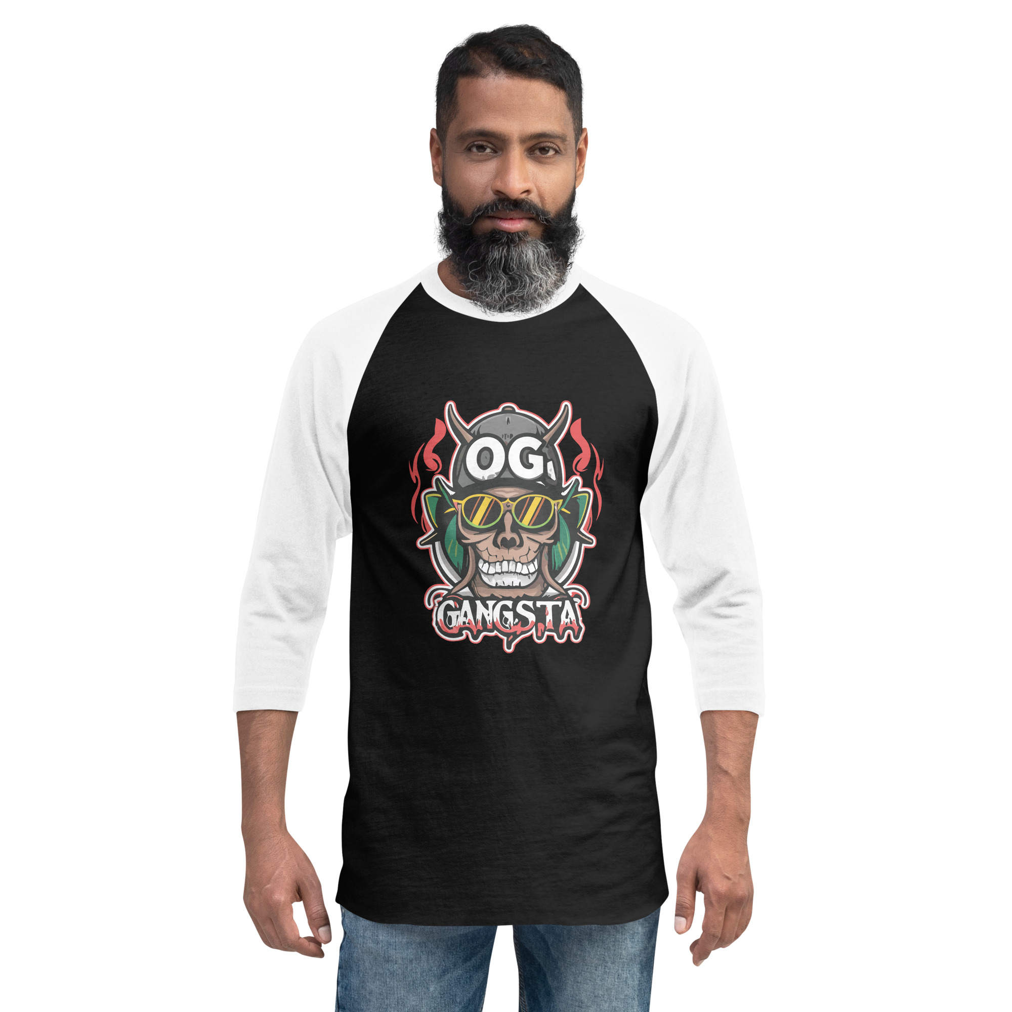 OG Gangsta - 3/4 Sleeve Raglan Shirt