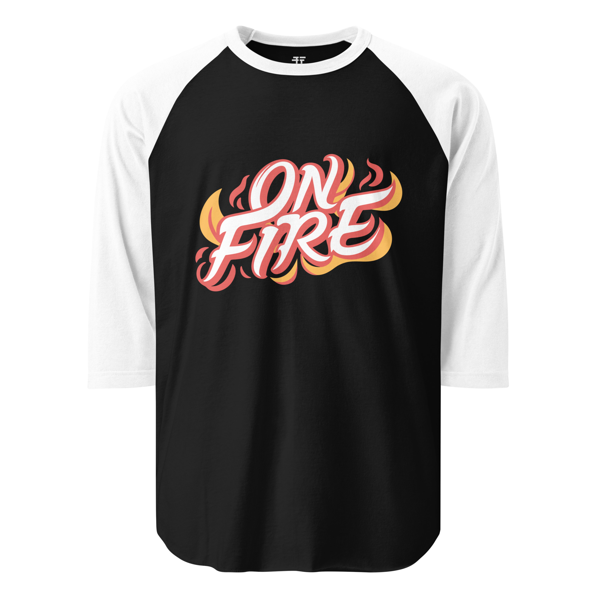On Fire 3/4 sleeve raglan shirt