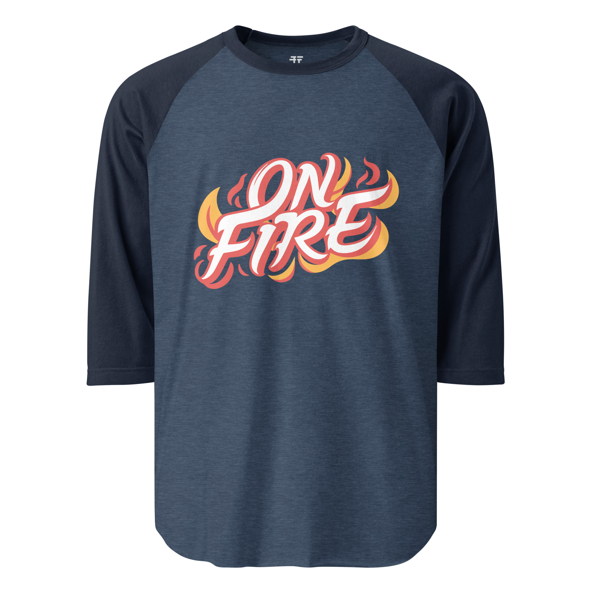On Fire 3/4 sleeve raglan shirt