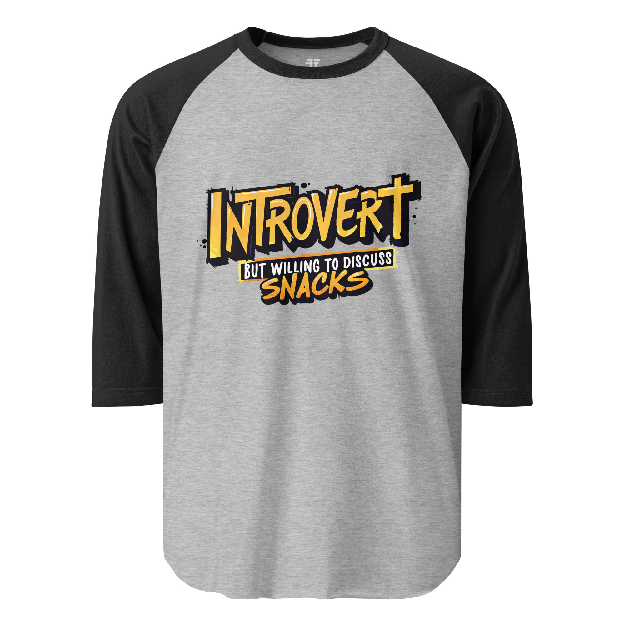 Introvert 3/4 sleeve raglan shirt