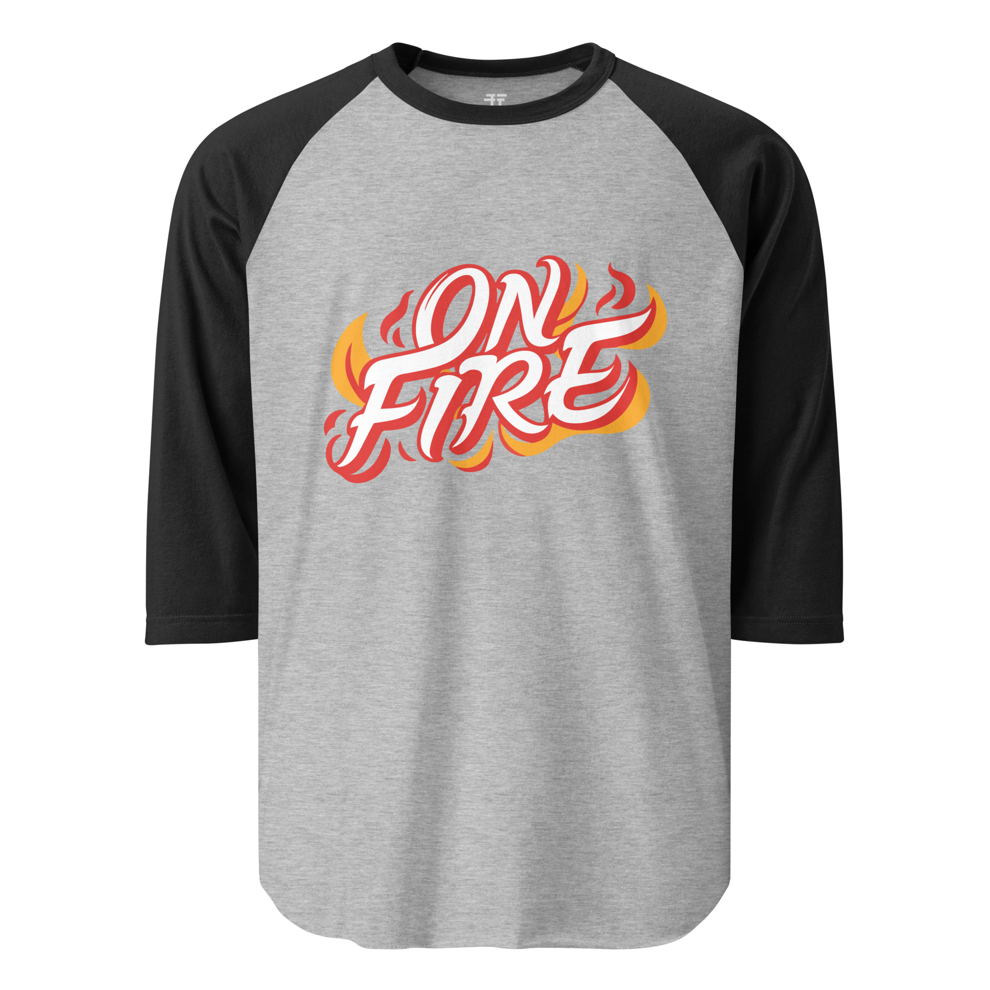 On Fire 3/4 sleeve raglan shirt