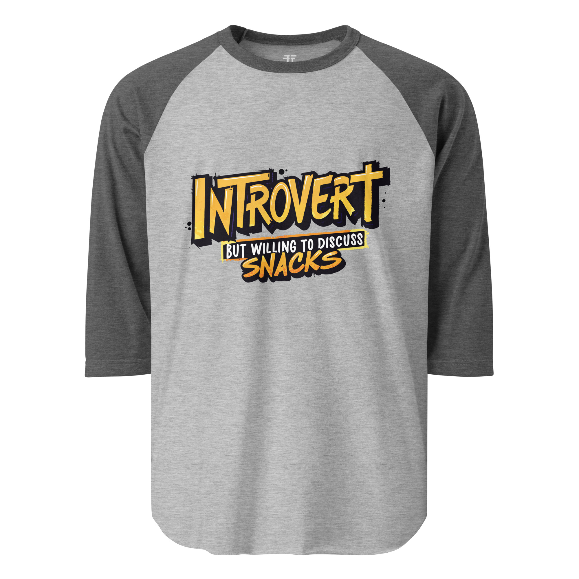 Introvert 3/4 sleeve raglan shirt