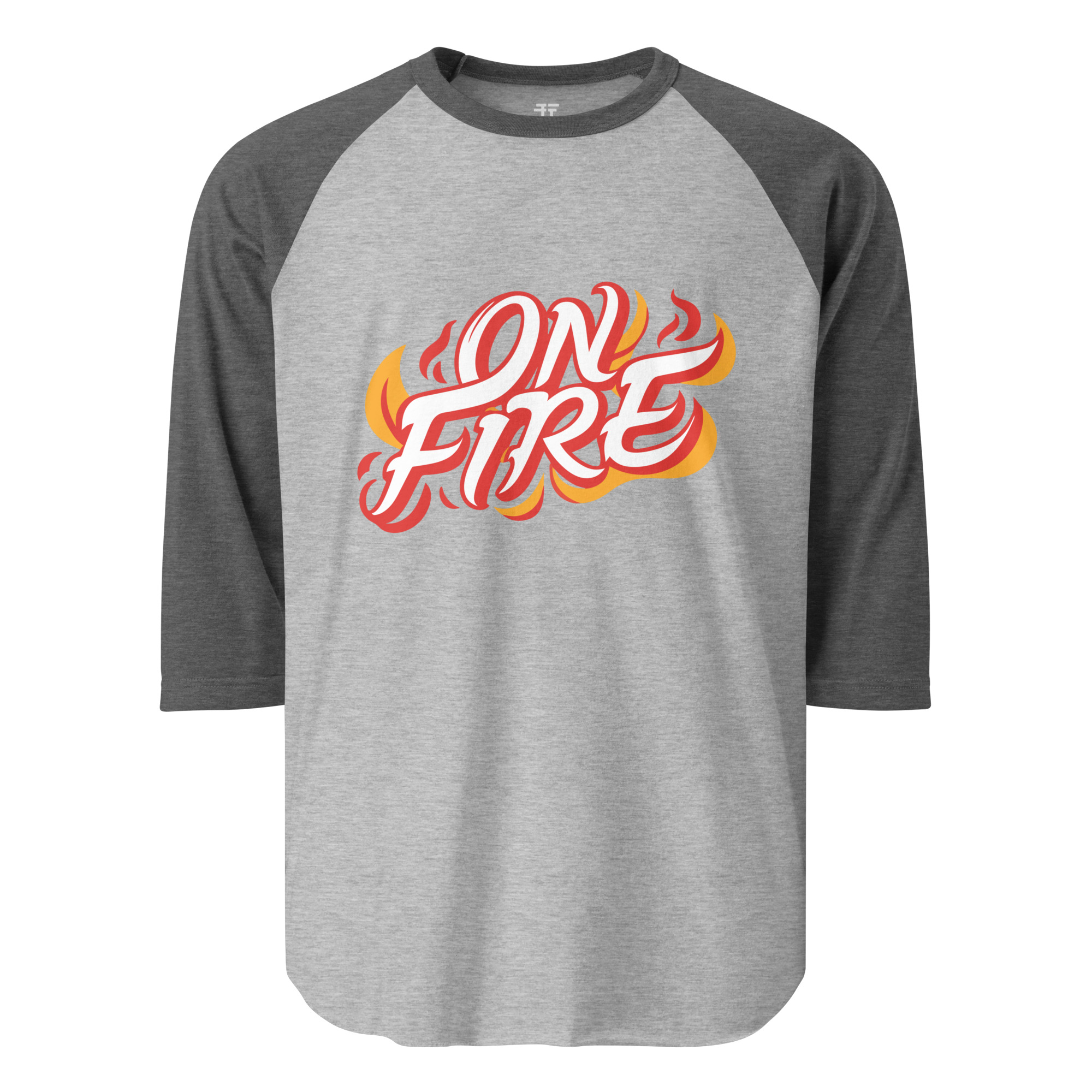 On Fire 3/4 sleeve raglan shirt