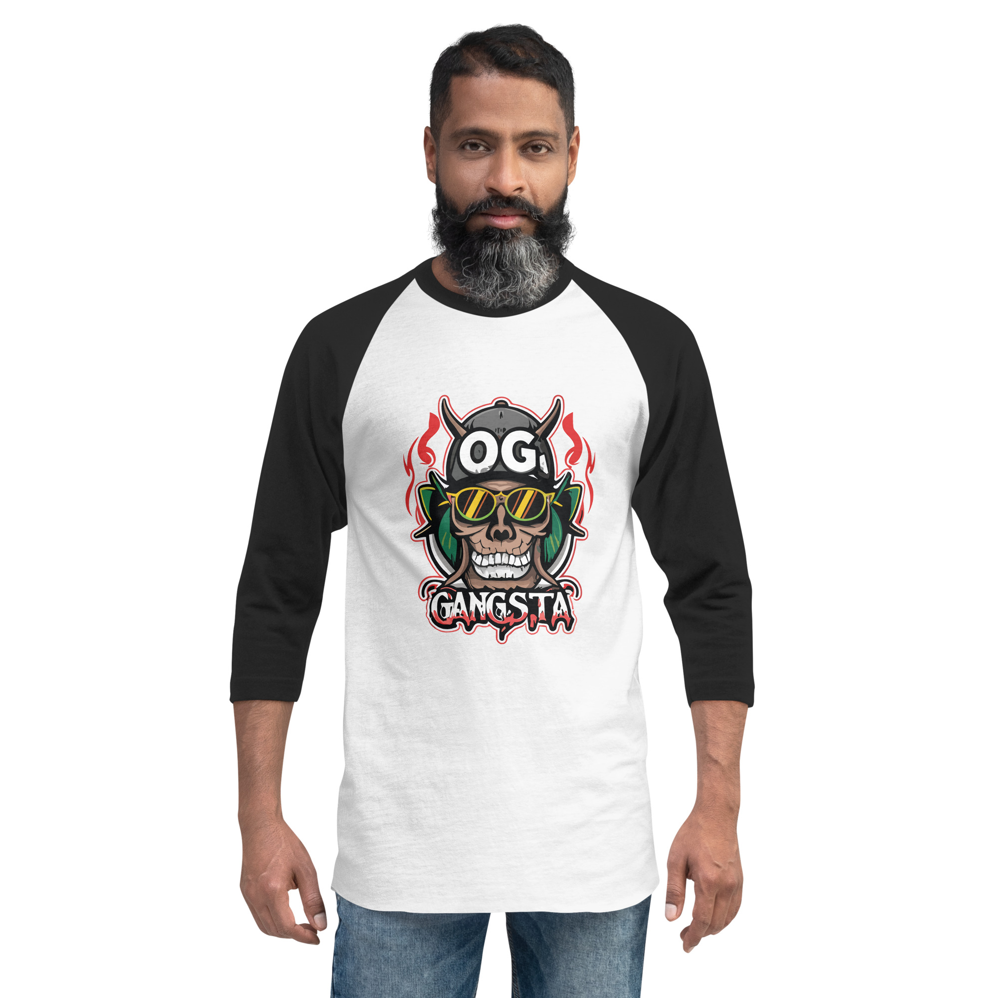 OG Gangsta - 3/4 Sleeve Raglan Shirt