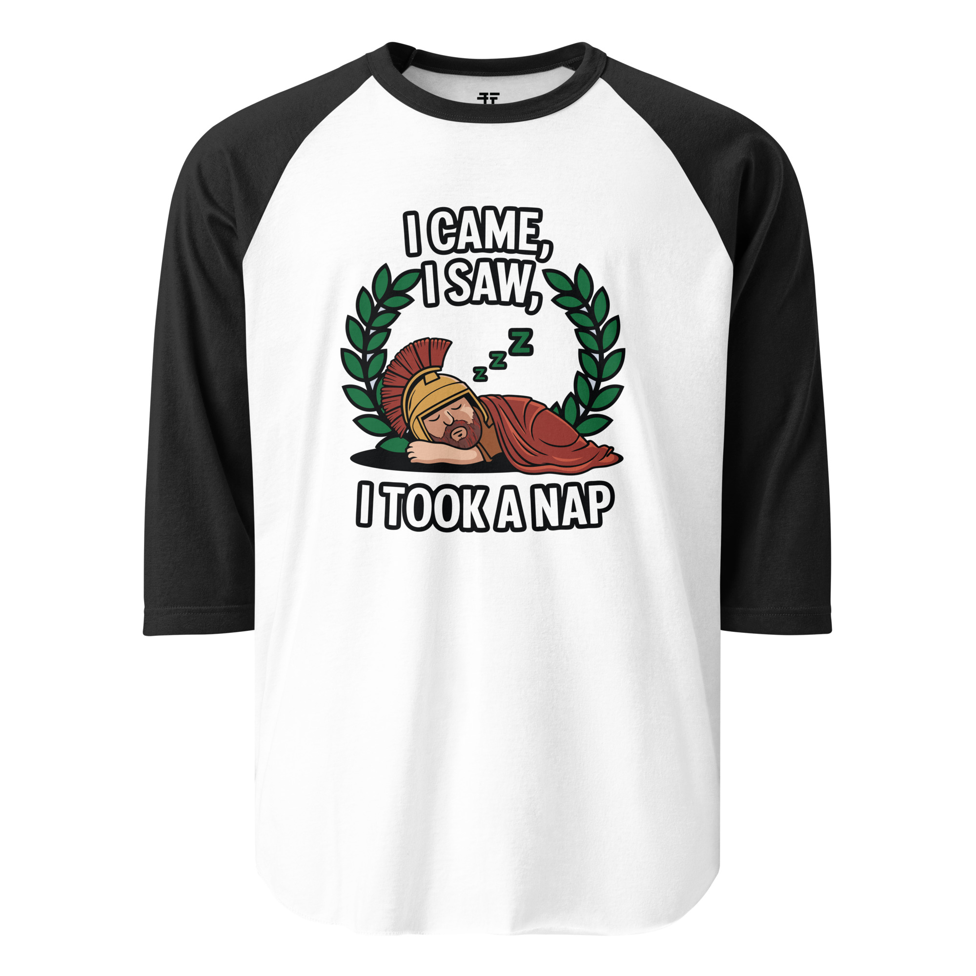 unisex-34-sleeve-raglan-shirt-white-black-front-68341af87239b.jpg Nap time 3/4 sleeve raglan shirt