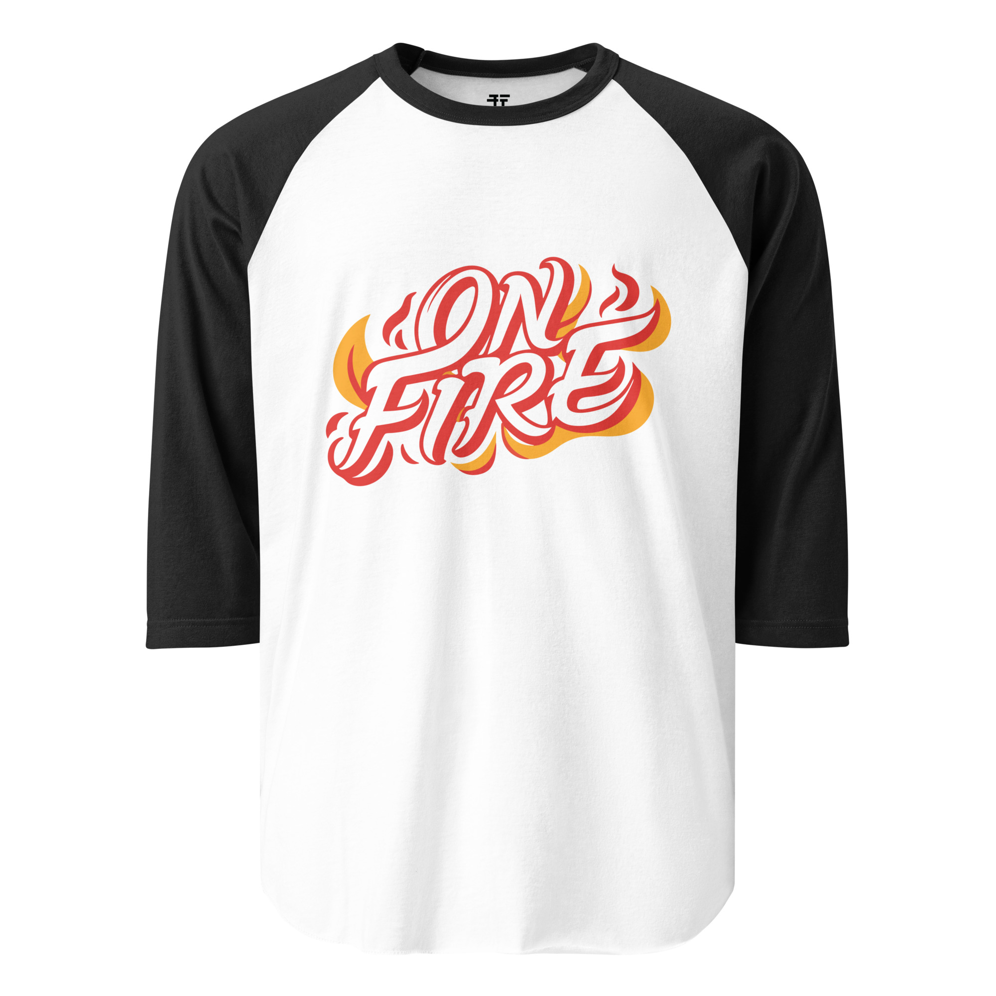 On Fire 3/4 sleeve raglan shirt