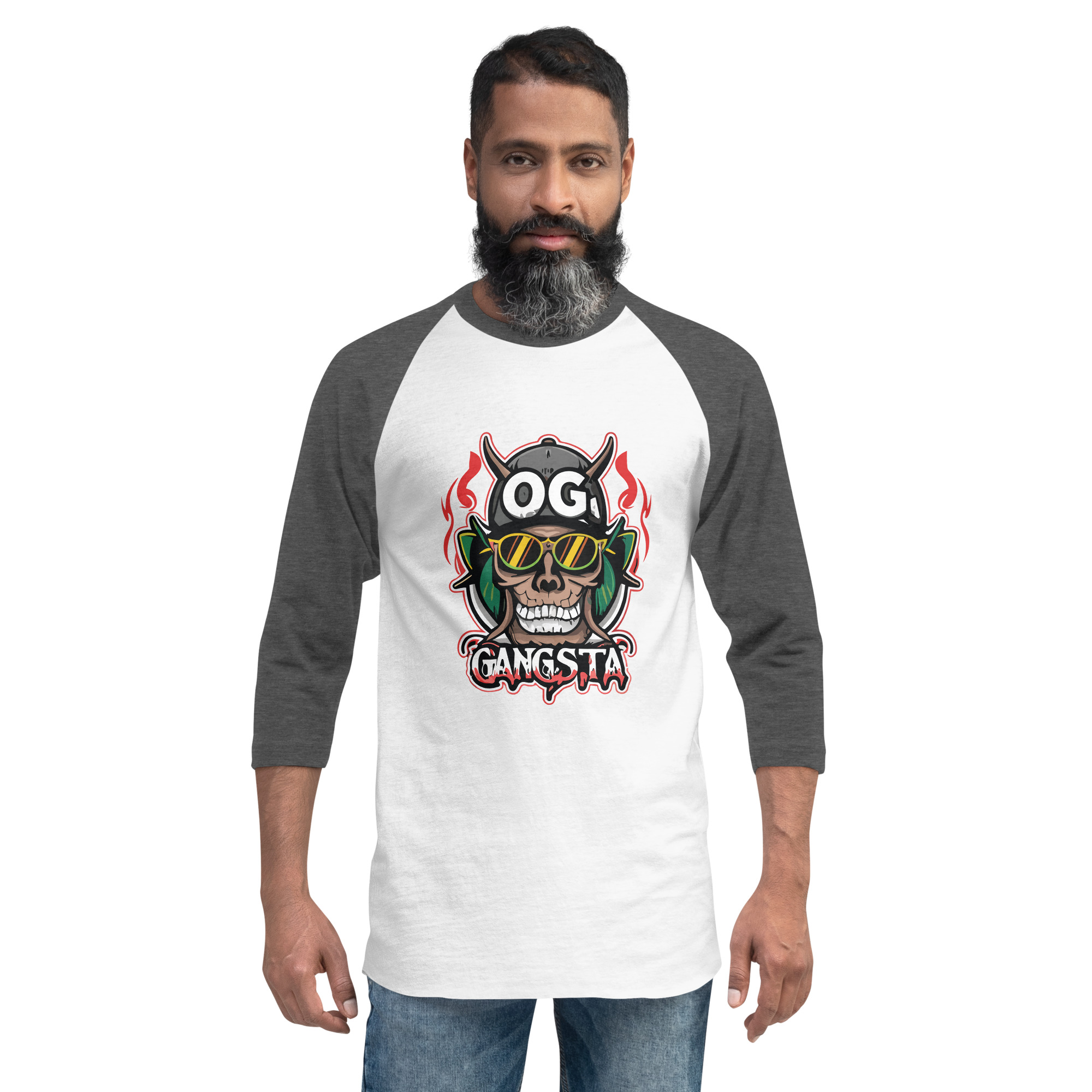 OG Gangsta - 3/4 Sleeve Raglan Shirt