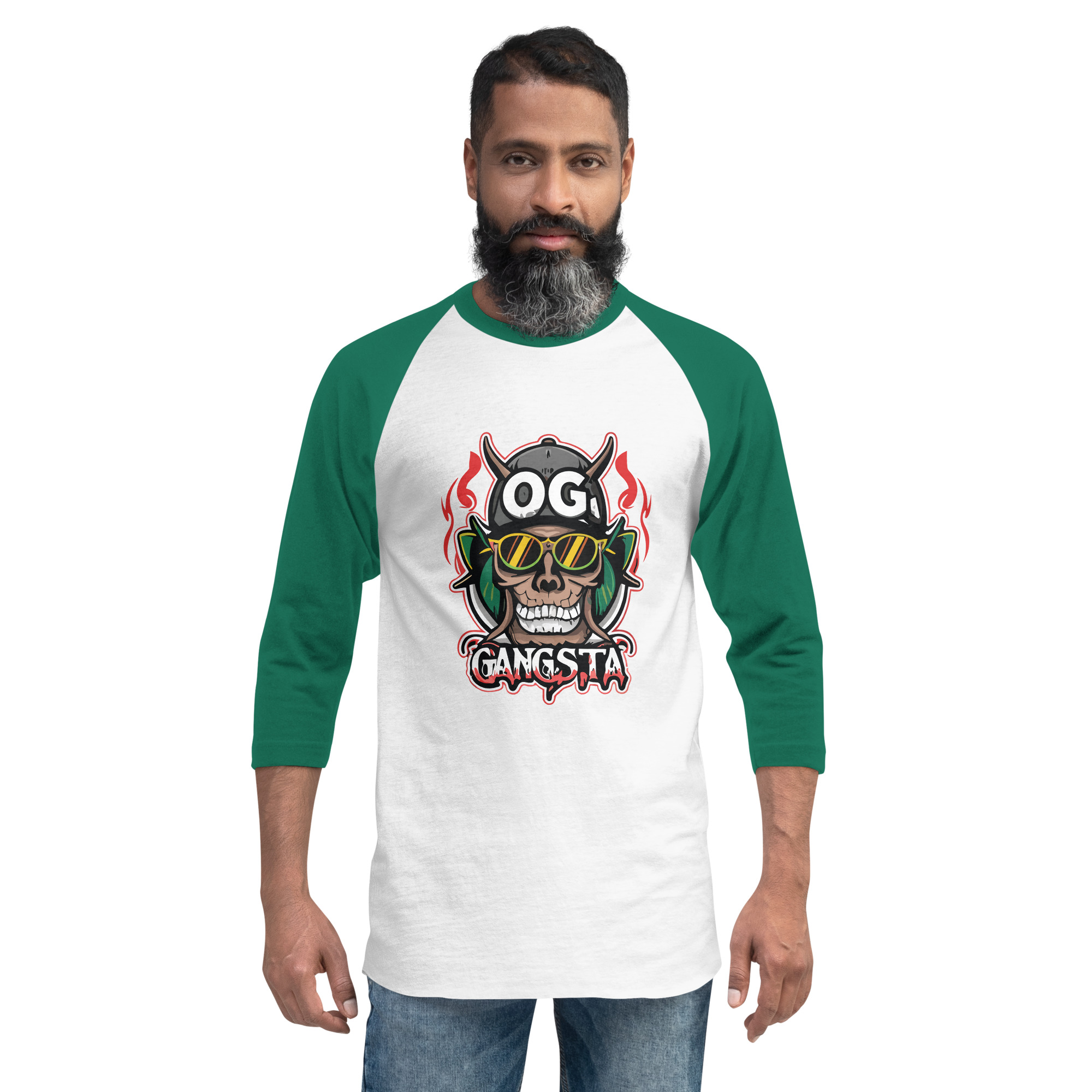 OG Gangsta - 3/4 Sleeve Raglan Shirt