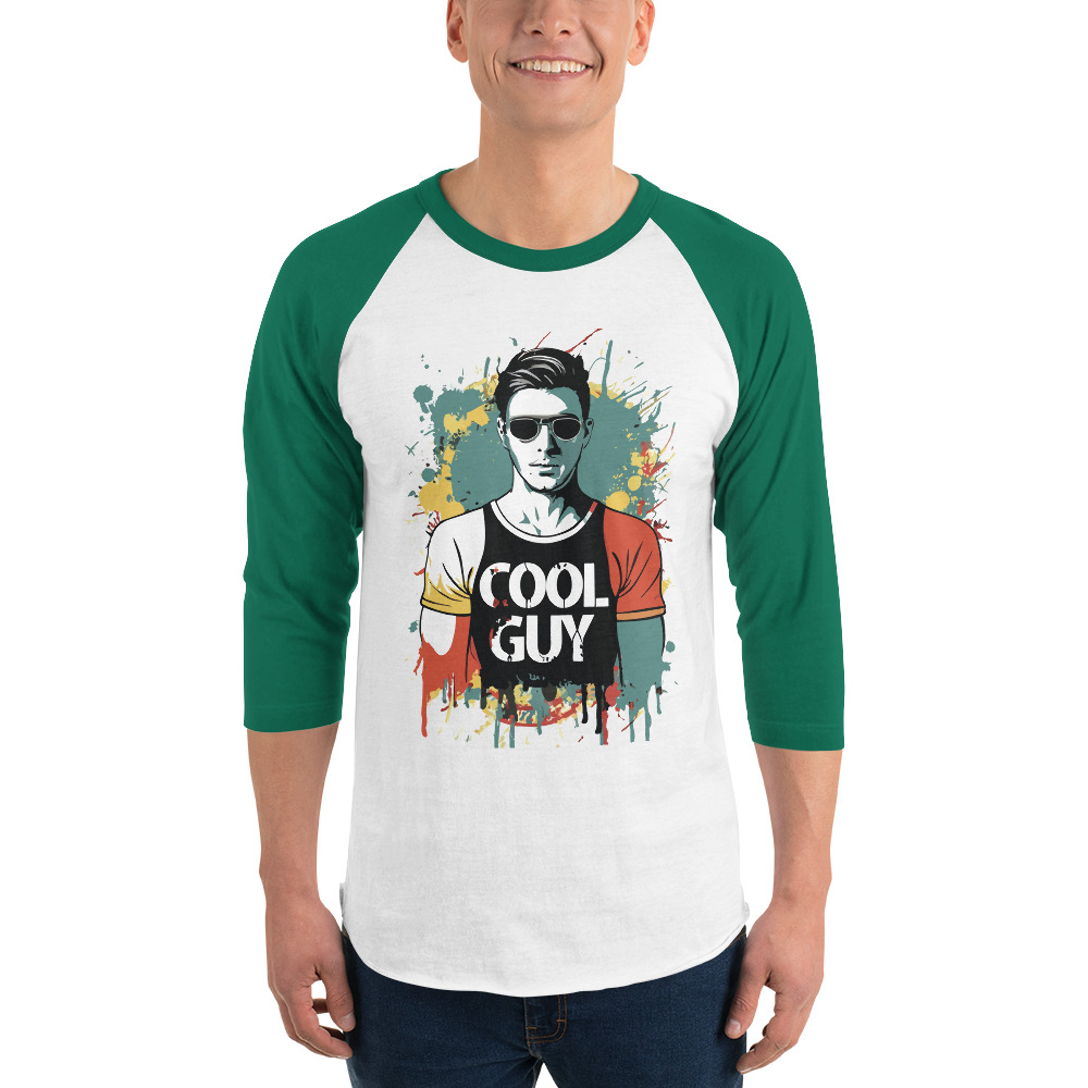 Cool Guy 3/4 sleeve raglan shirt