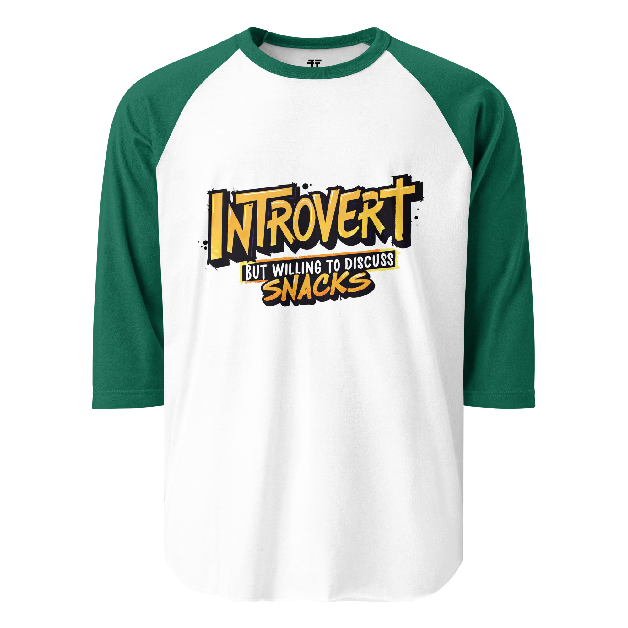 Introvert 3/4 sleeve raglan shirt