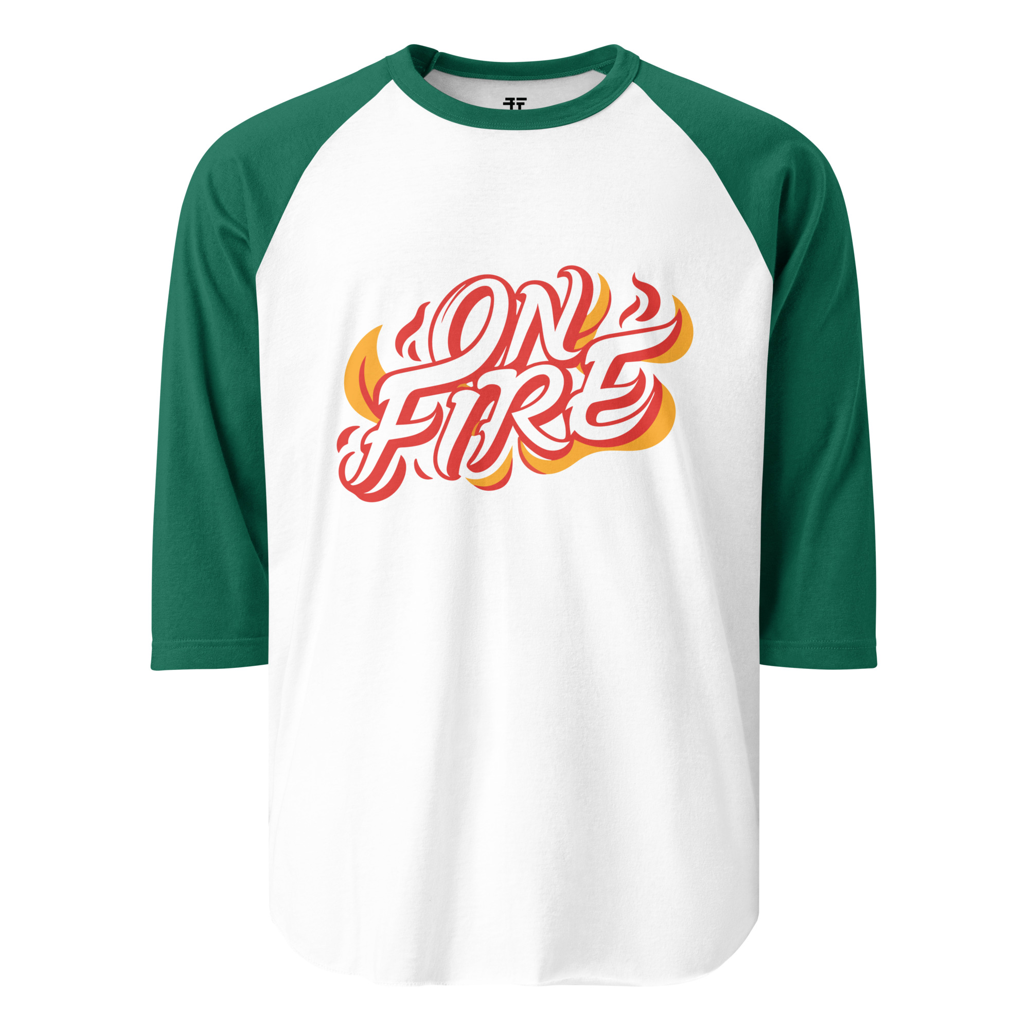 On Fire 3/4 sleeve raglan shirt