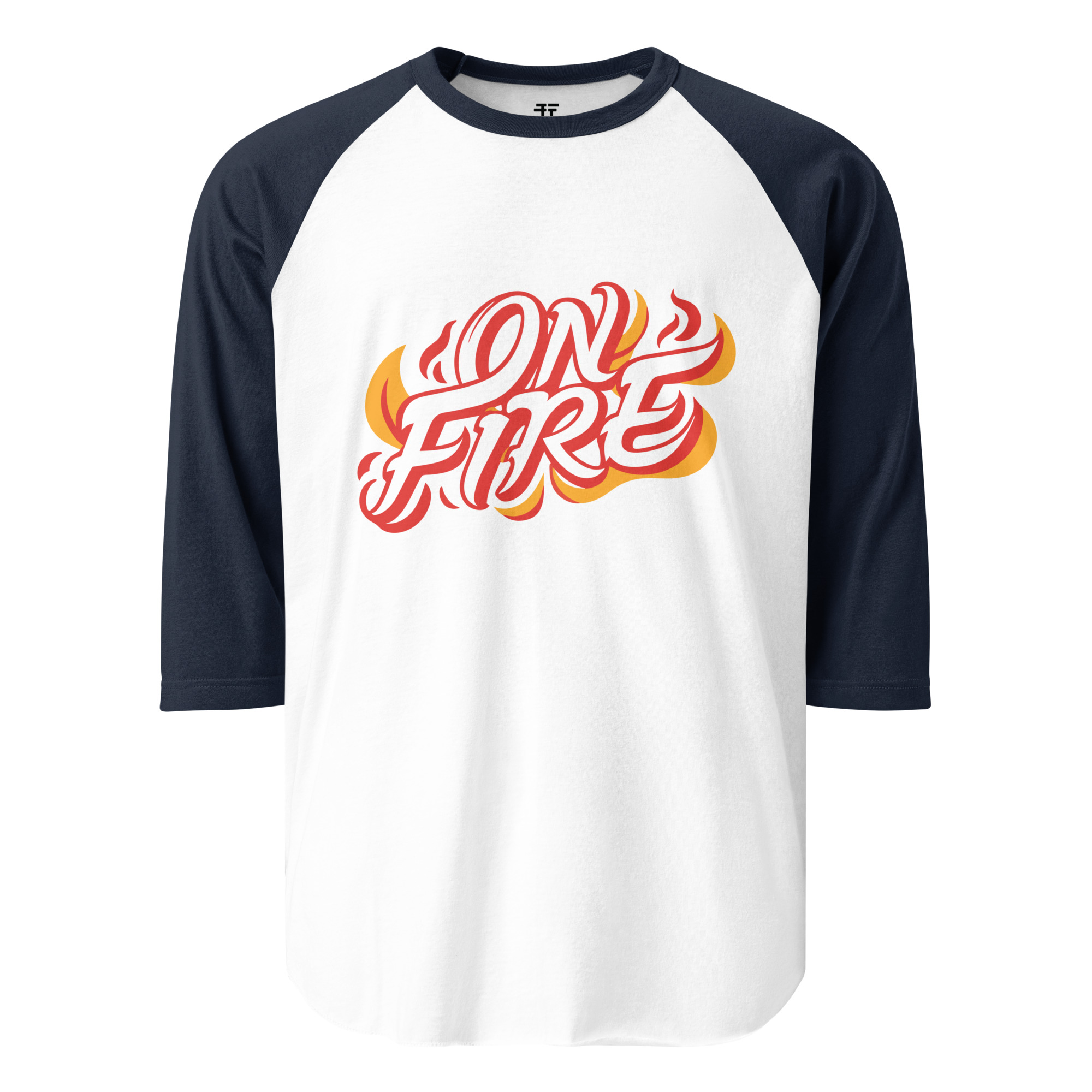 On Fire 3/4 sleeve raglan shirt