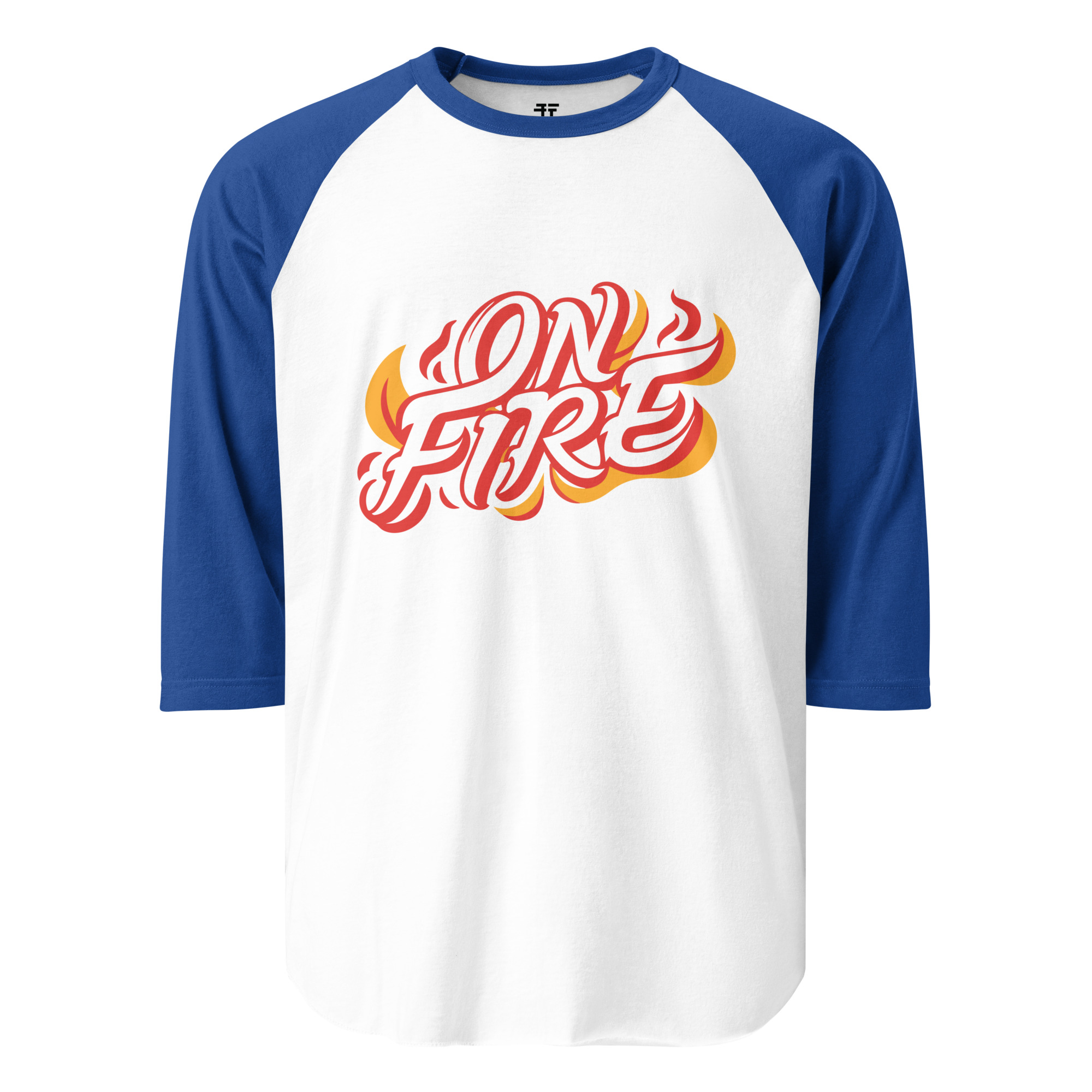 On Fire 3/4 sleeve raglan shirt