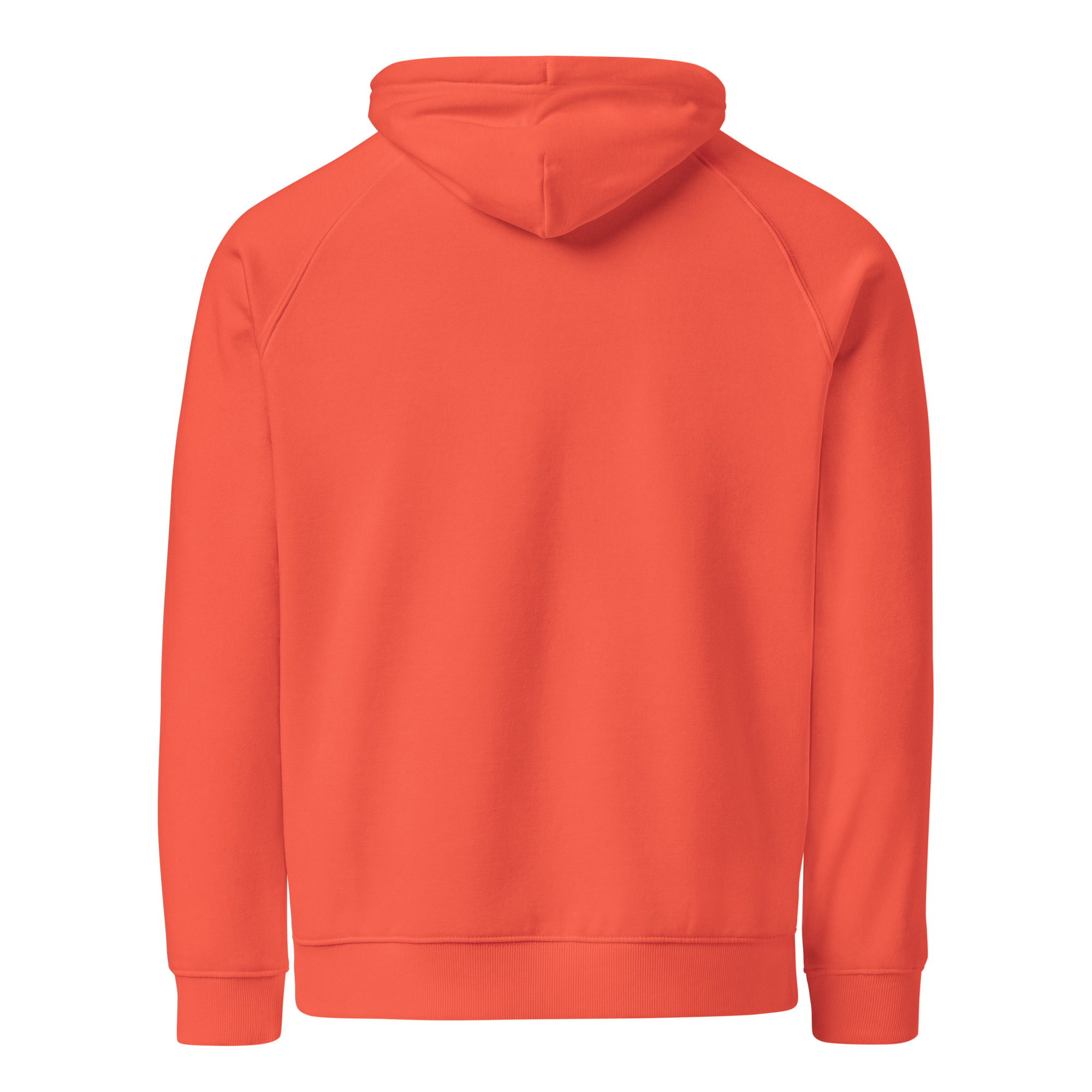 unisex-eco-raglan-hoodie-burnt-orange-back-68341d4d6507d.jpg Refuse to beGood Unisex eco raglan hoodie