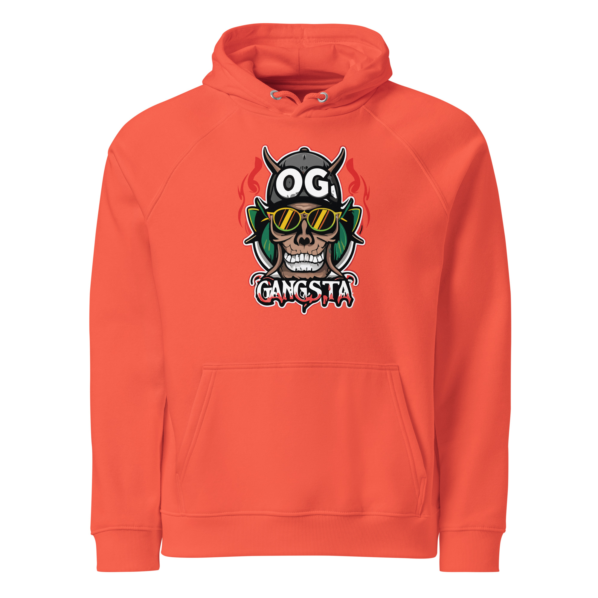 OG Gangsta Unisex eco raglan hoodie