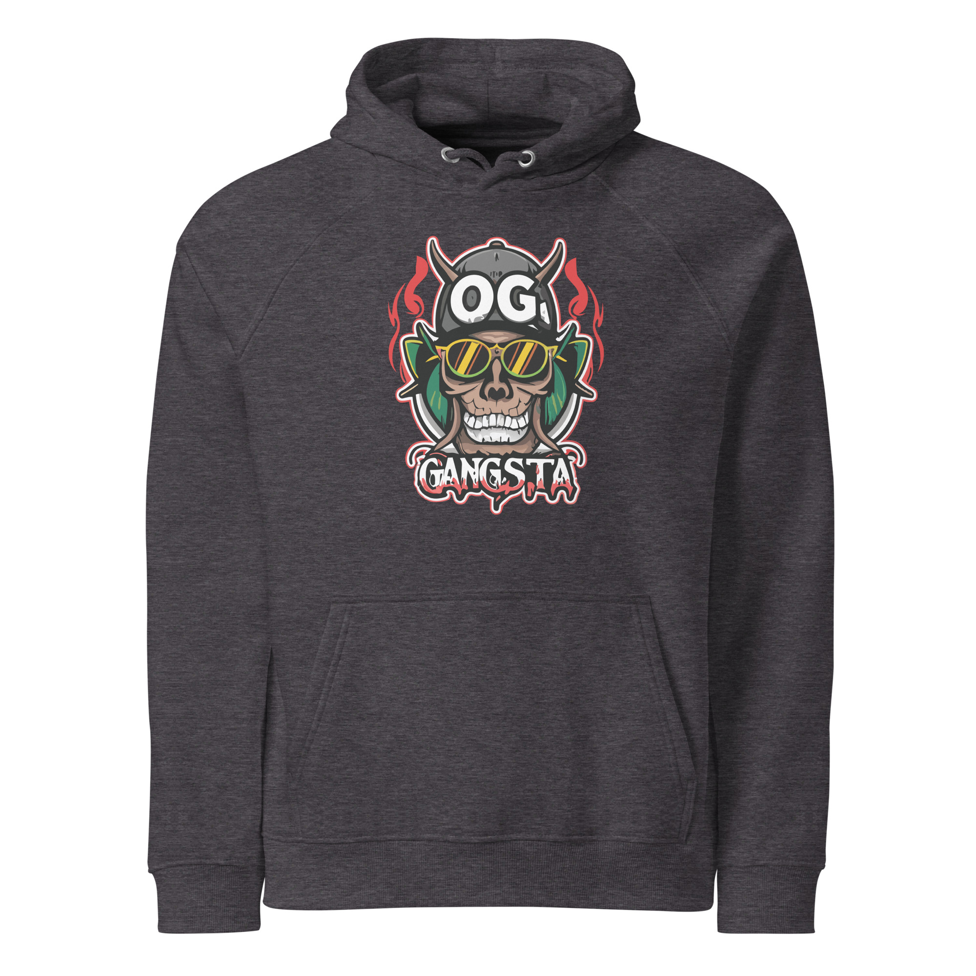 OG Gangsta Unisex eco raglan hoodie