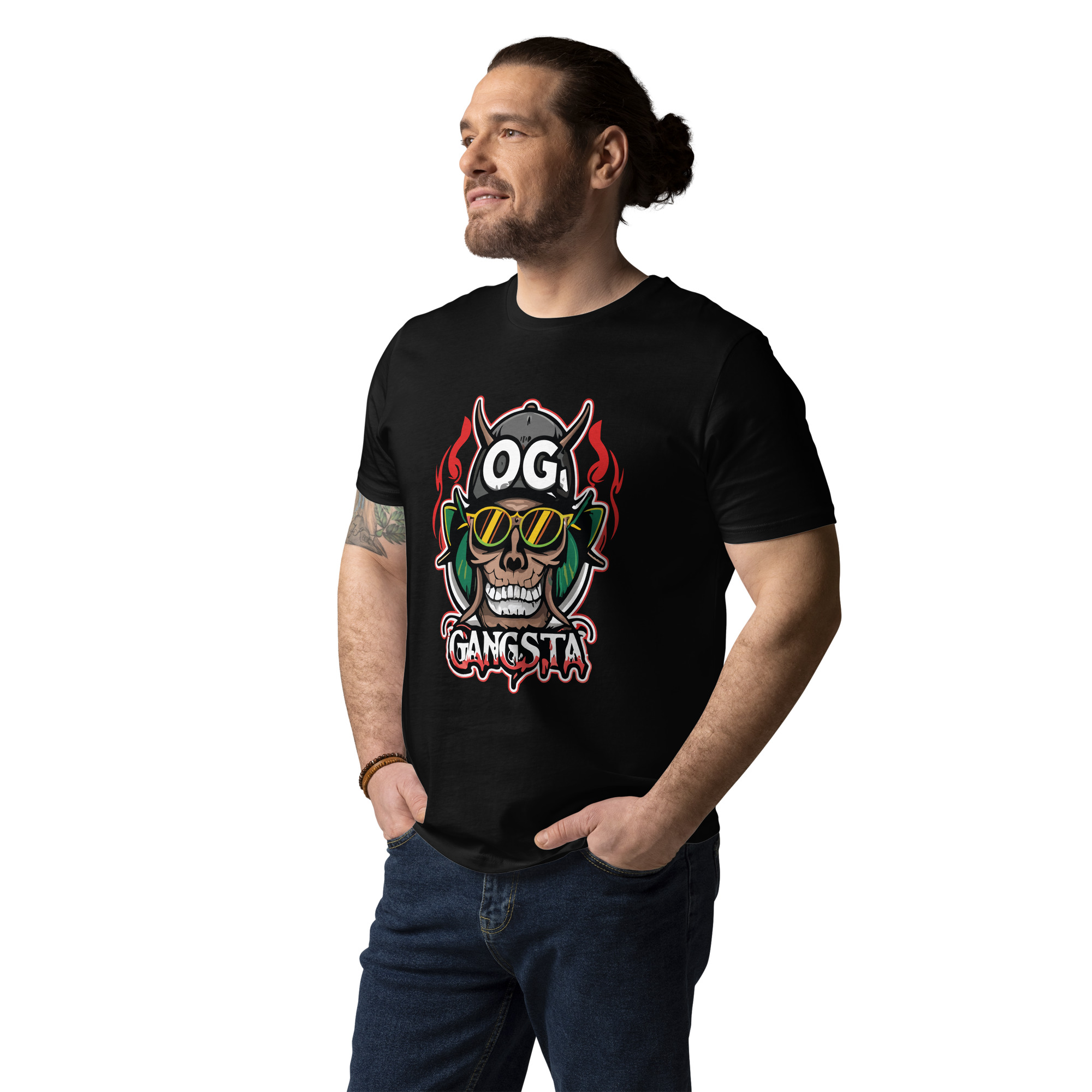 unisex-organic-cotton-t-shirt-black-front-6831c11f3a310.jpg OG Gangsta - Unisex Organic Cotton T-shirt