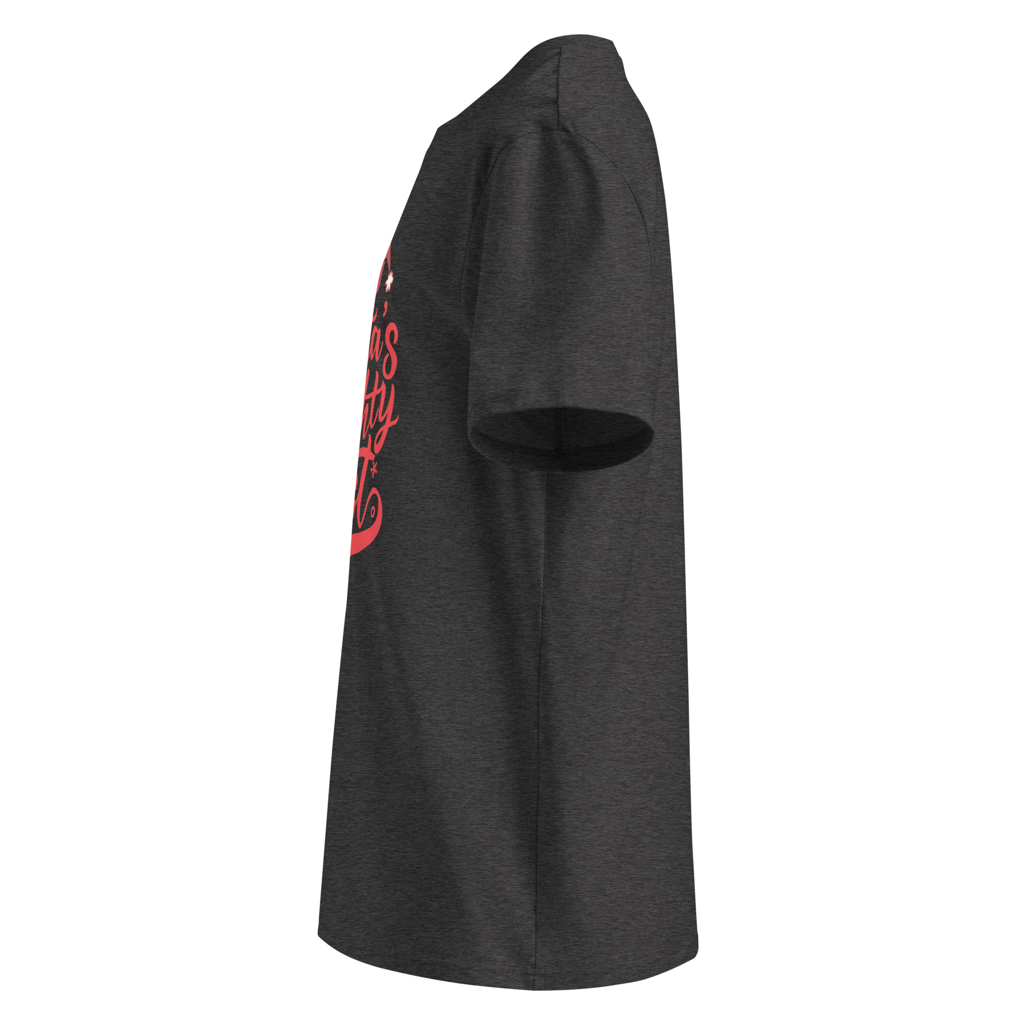 unisex-organic-cotton-t-shirt-dark-heather-grey-left-68340757ee6e0.jpg On Naughtty List Unisex organic cotton t-shirt