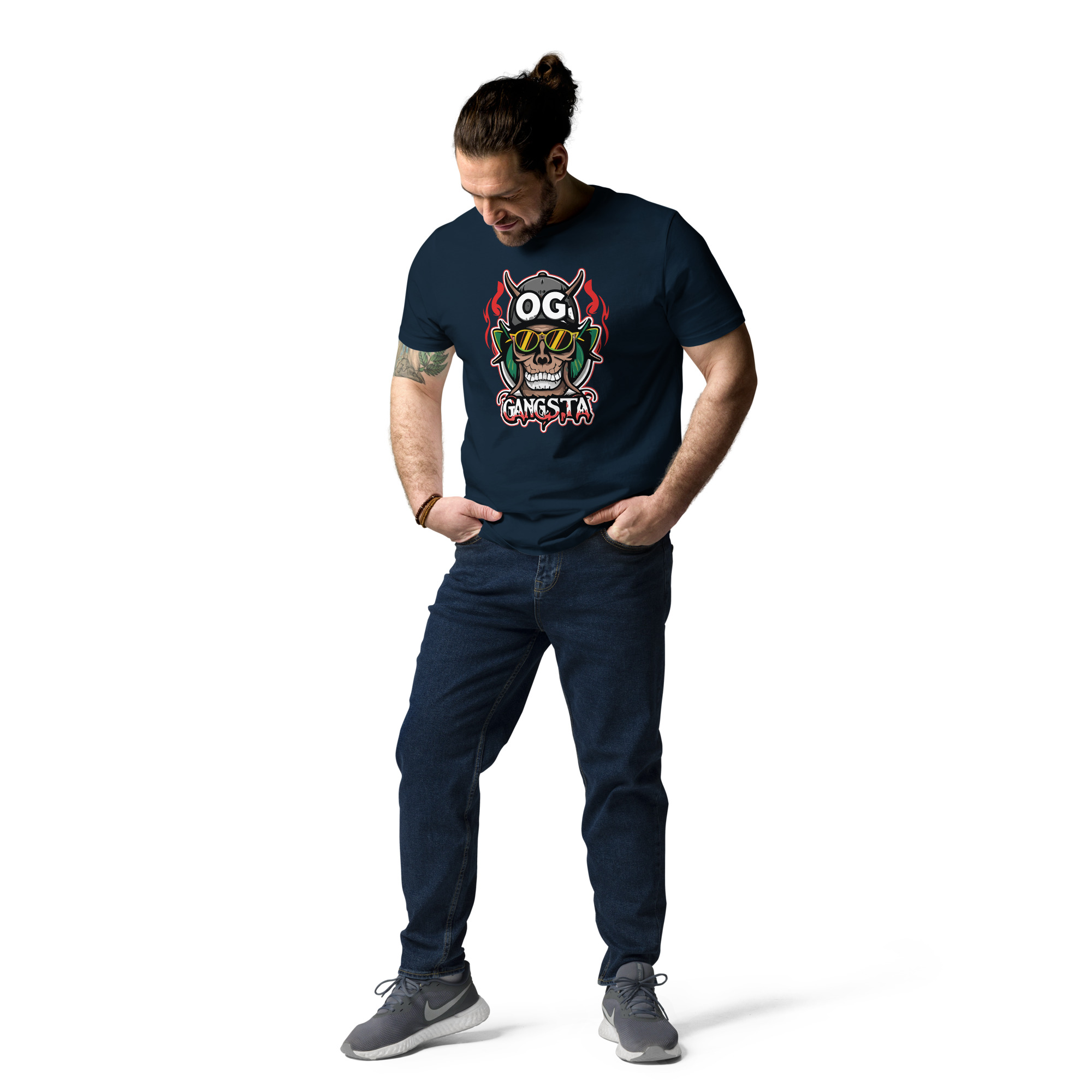 unisex-organic-cotton-t-shirt-french-navy-front-2-6831c11f3e686.jpg OG Gangsta - Unisex Organic Cotton T-shirt