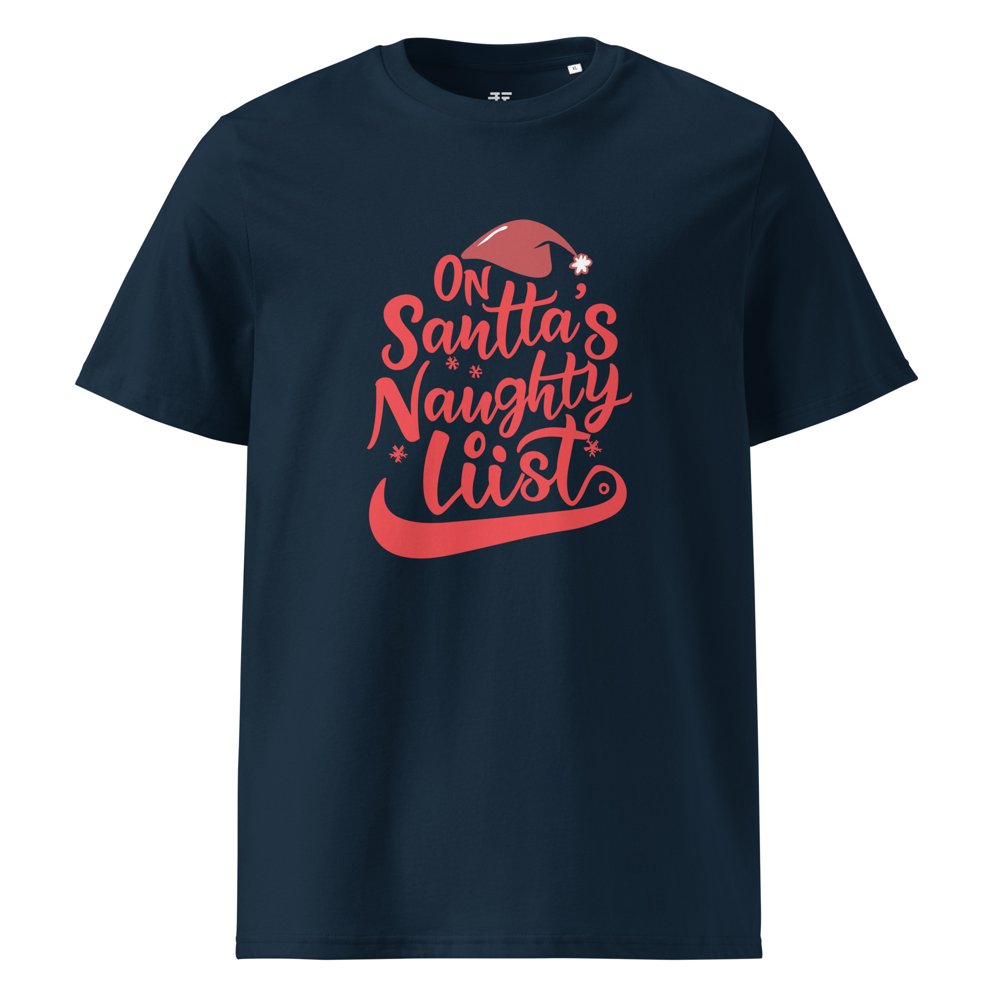 unisex-organic-cotton-t-shirt-french-navy-front-68340757e9d68.jpg On Naughtty List Unisex organic cotton t-shirt