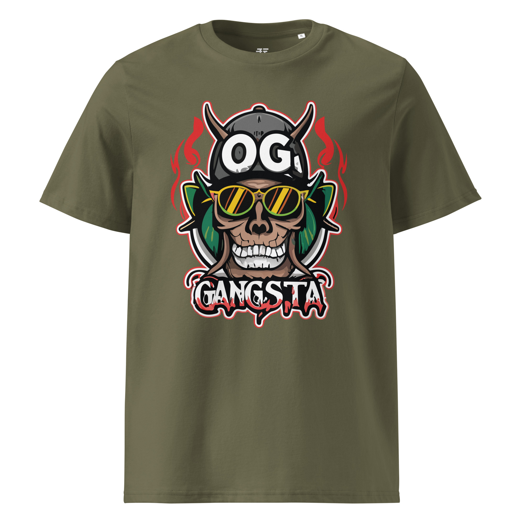 unisex-organic-cotton-t-shirt-khaki-front-6833fb413729f.jpg OG Gangsta Unisex organic cotton t-shirt