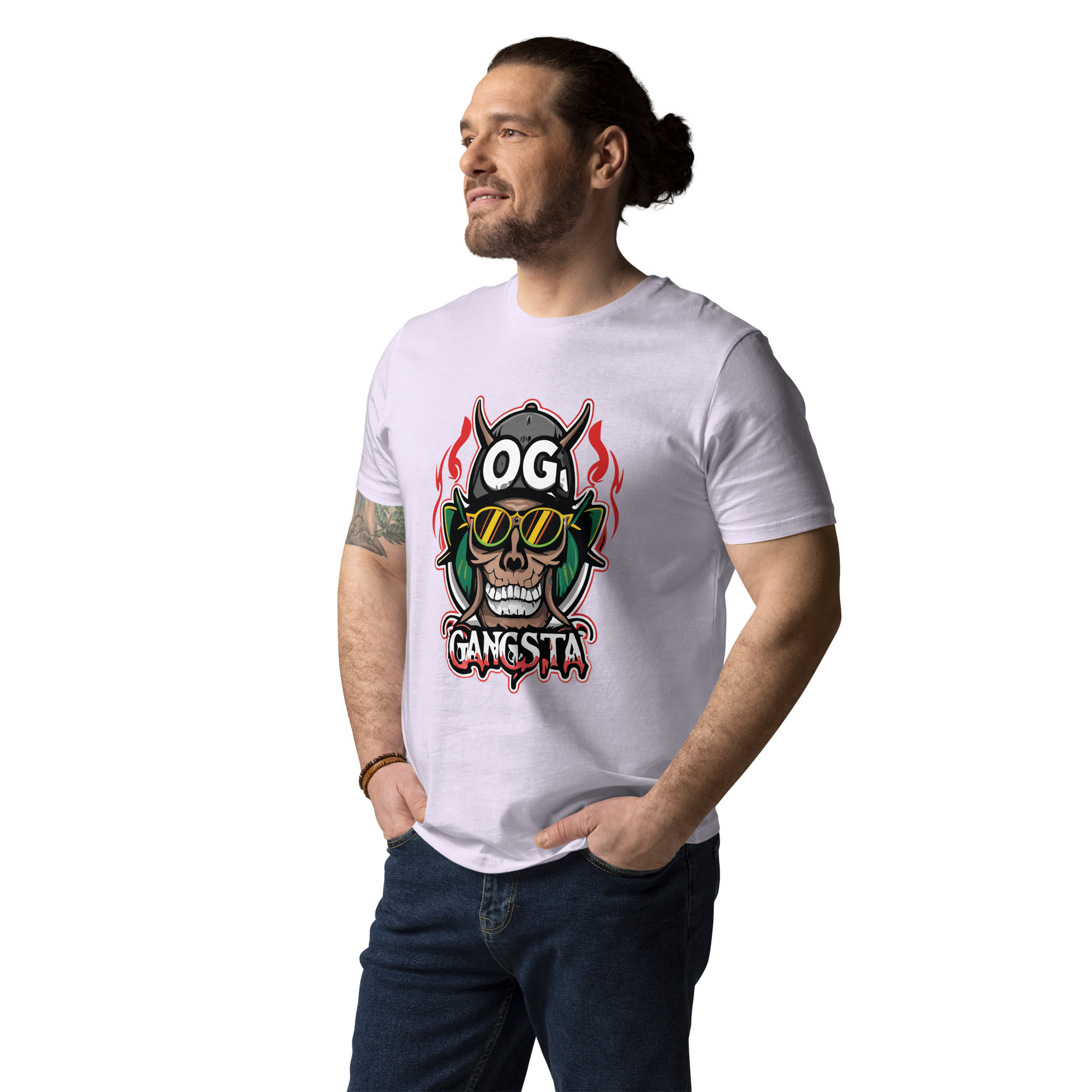 unisex-organic-cotton-t-shirt-lavender-front-6831c12048252.jpg OG Gangsta - Unisex Organic Cotton T-shirt