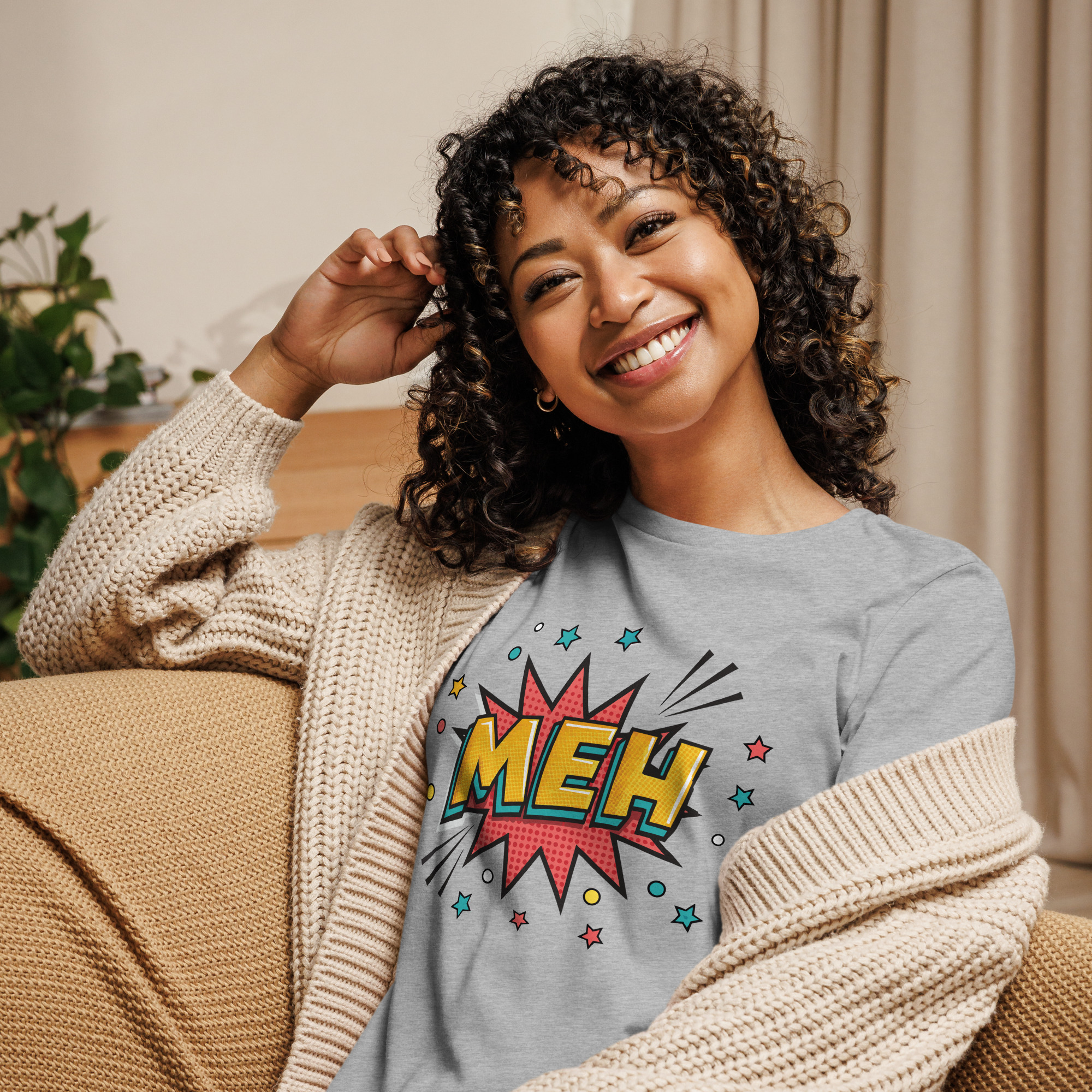 womens-relaxed-t-shirt-athletic-heather-front-68346c9478ea0.jpg Meh Women's Relaxed T-Shirt