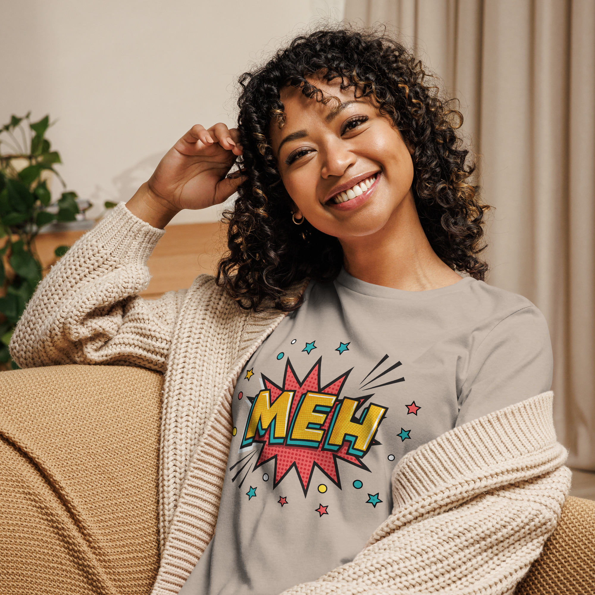 womens-relaxed-t-shirt-heather-stone-front-68346c947befe.jpg Meh Women's Relaxed T-Shirt