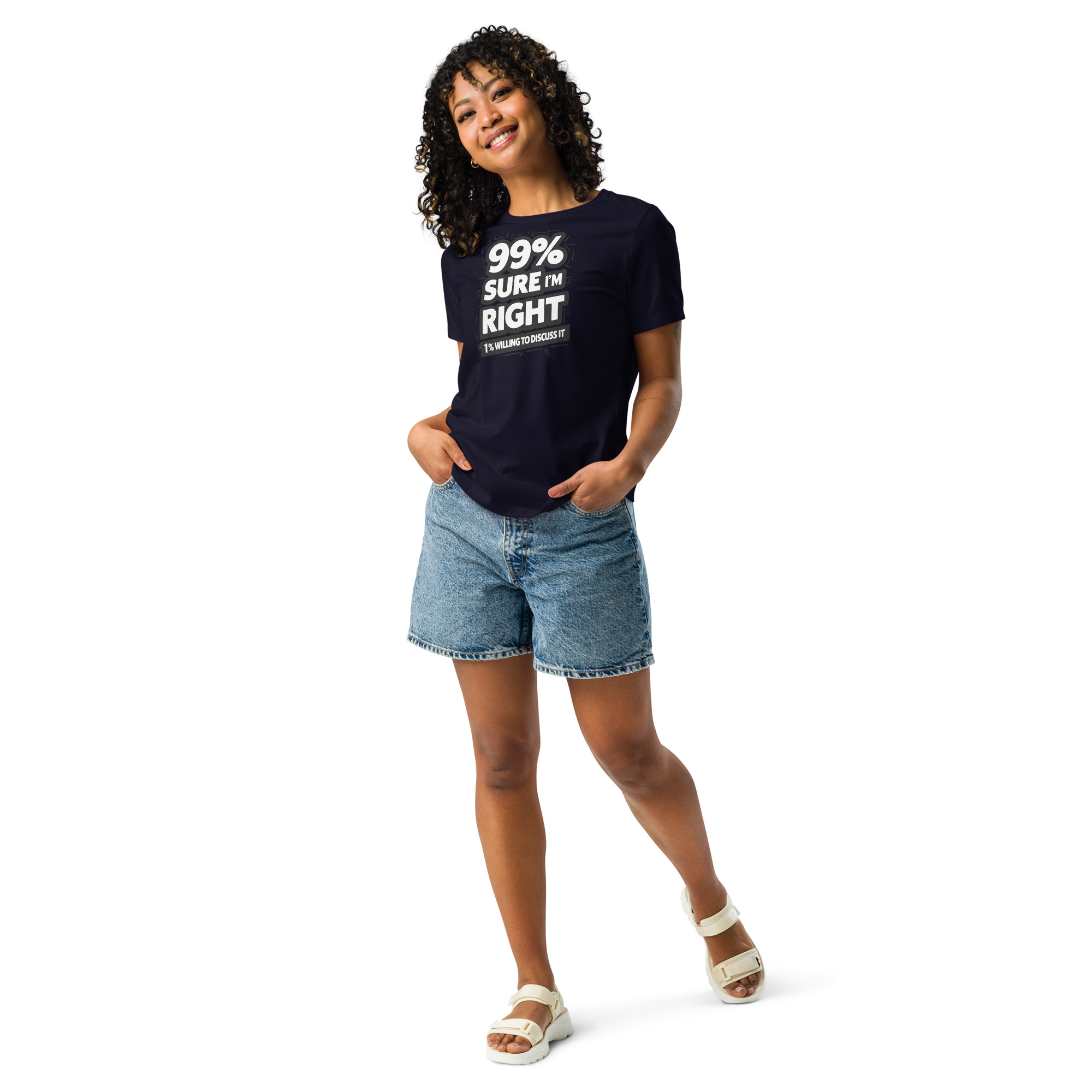womens-relaxed-t-shirt-navy-front-68346b6004fba.jpg 99% Right Women's Relaxed T-Shirt