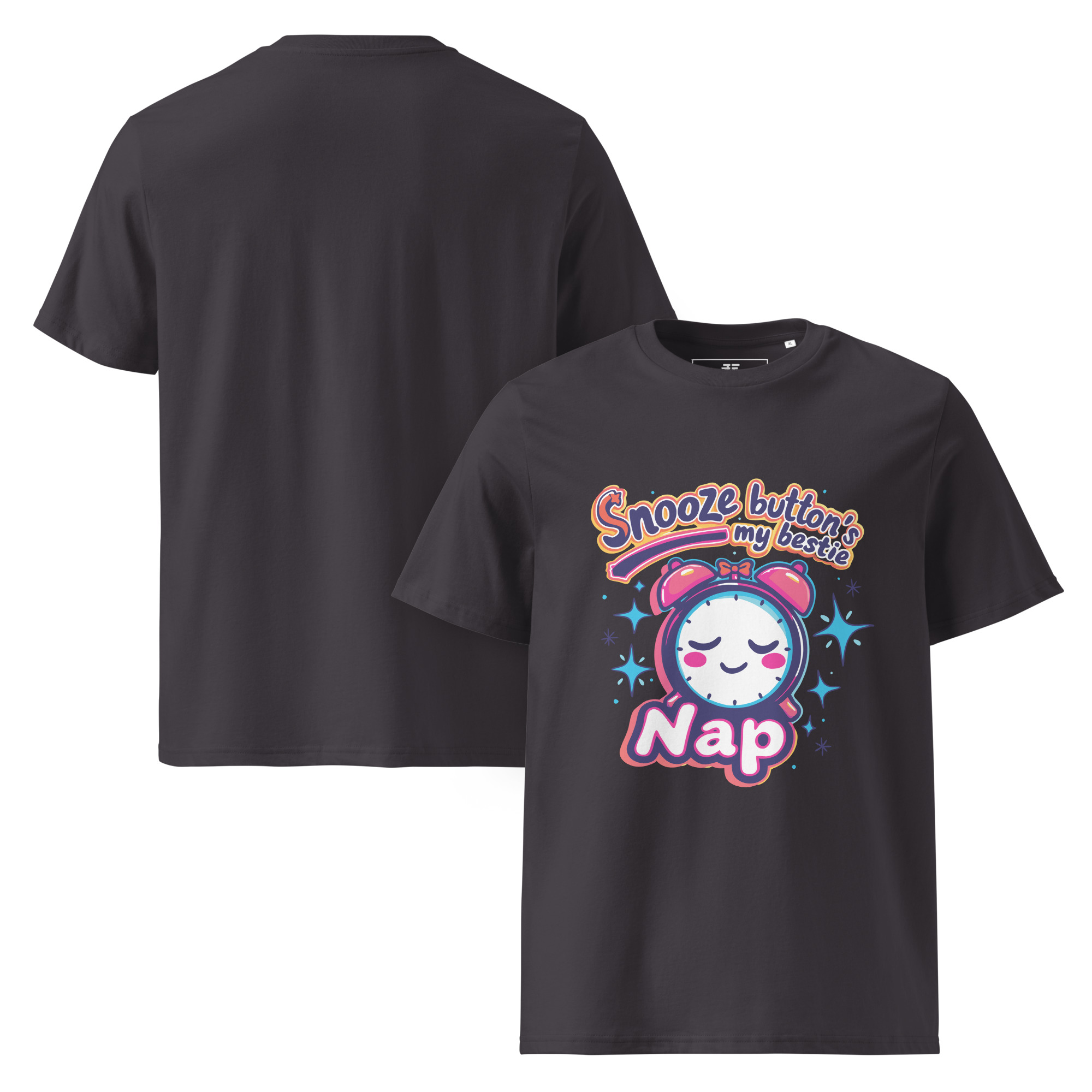 unisex-organic-cotton-t-shirt-anthracite-front-and-back-68736fe9b6cea.jpg Snoozy Unisex organic cotton t-shirt