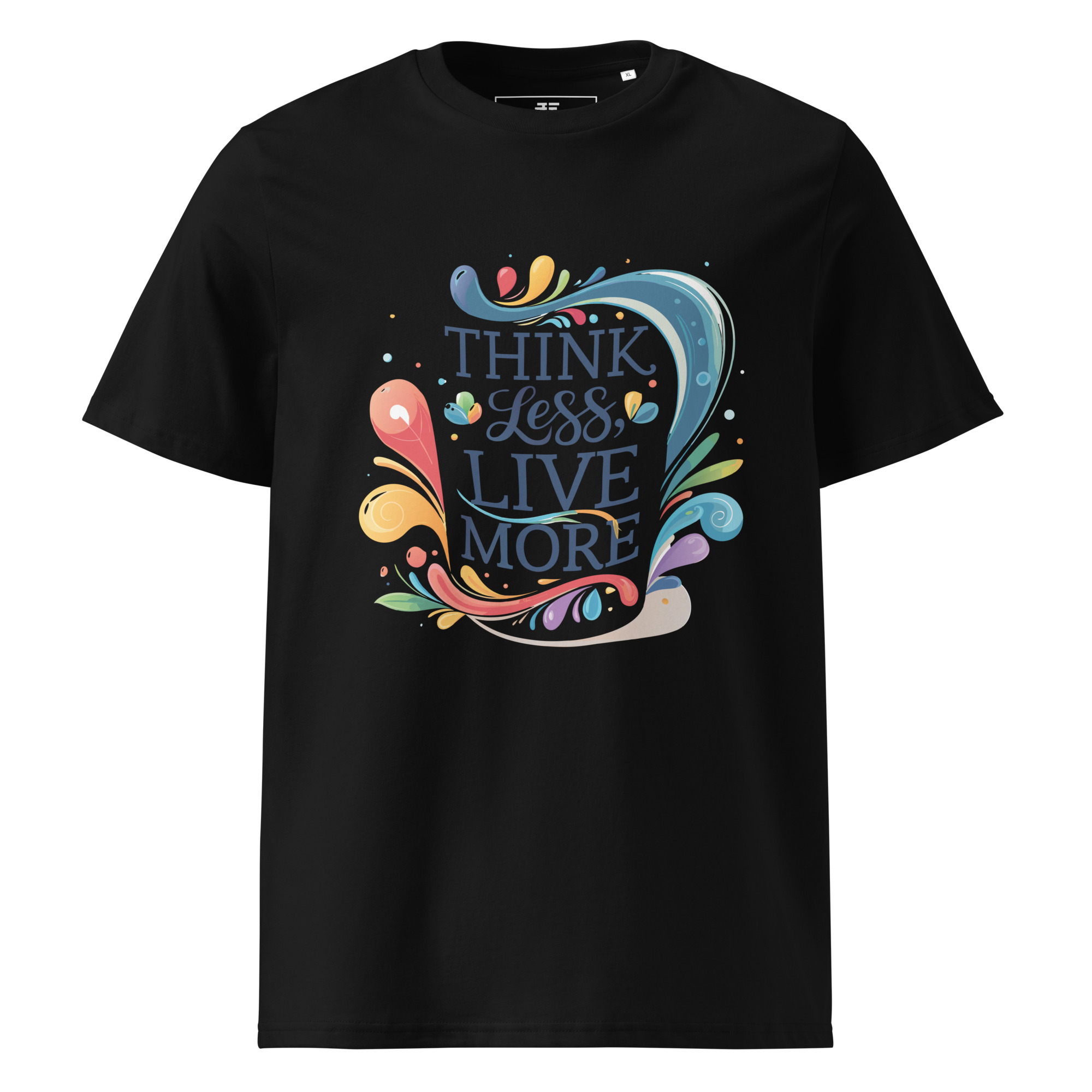 unisex-organic-cotton-t-shirt-black-front-6871cfd82f637.jpg Live More Unisex organic cotton t-shirt