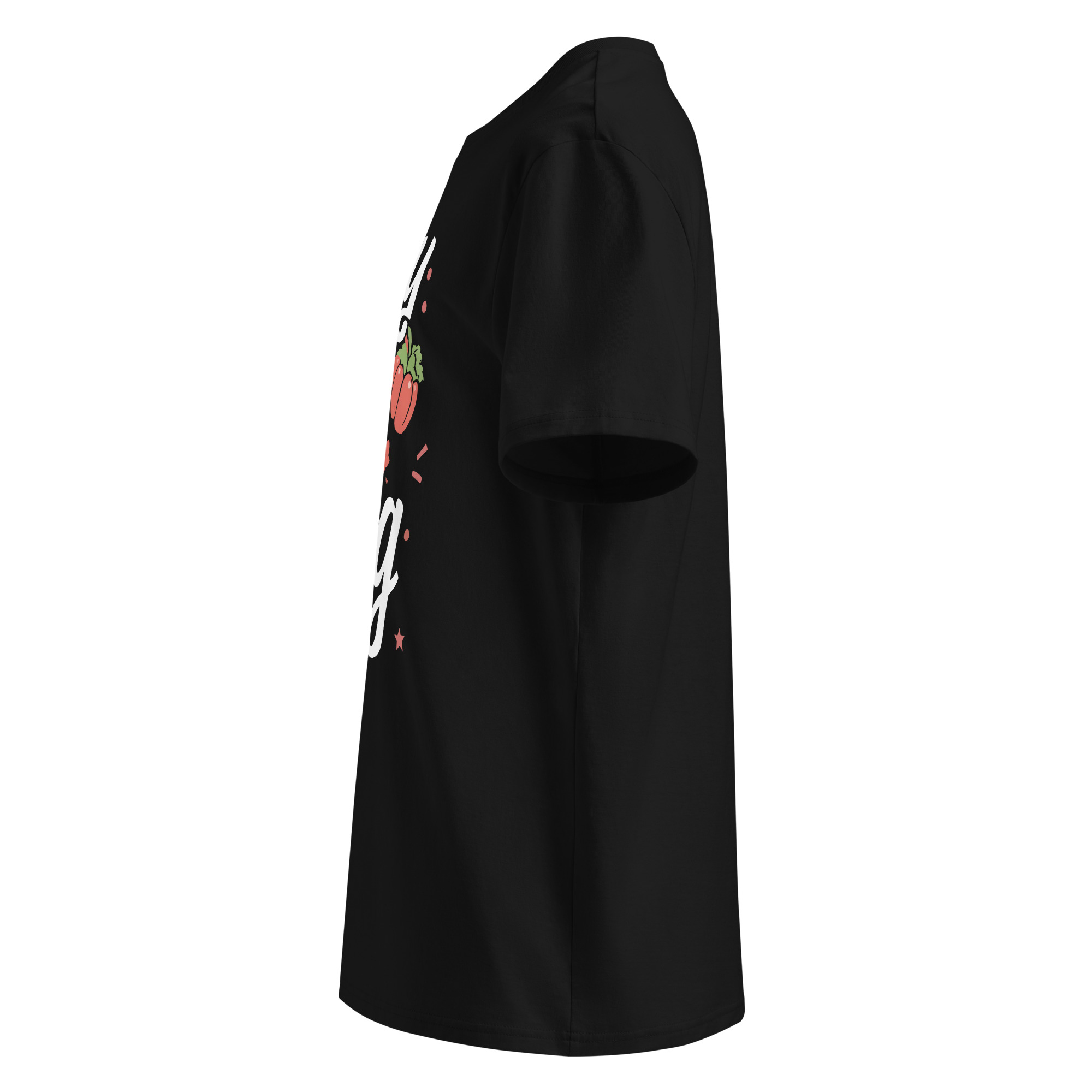 unisex-organic-cotton-t-shirt-black-left-6871cf579434f.jpg No to Veg Unisex organic cotton t-shirt