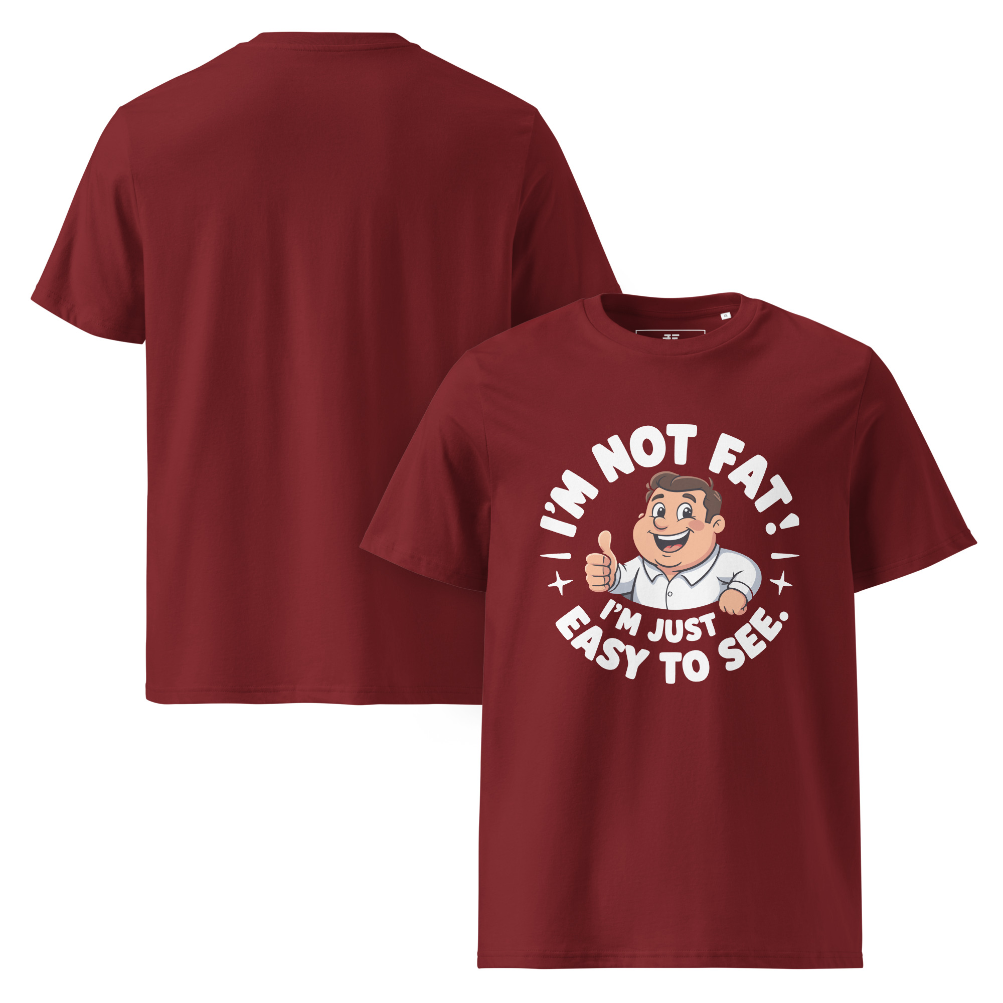 unisex-organic-cotton-t-shirt-burgundy-front-and-back-6873735b9c2d1.jpg Fitman Unisex organic cotton t-shirt