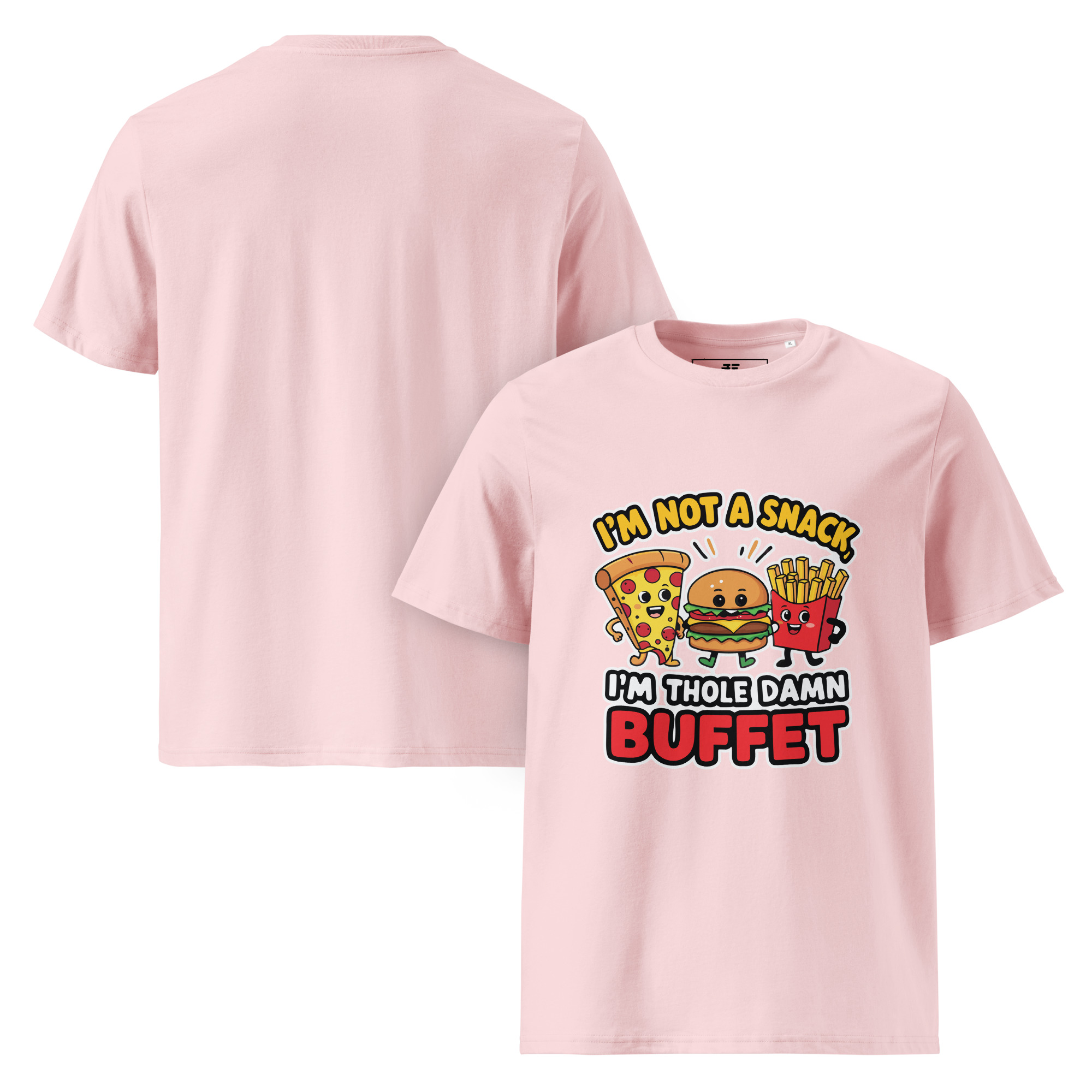 unisex-organic-cotton-t-shirt-cotton-pink-front-and-back-687372136831a.jpg Whole Buffet Unisex organic cotton t-shirt