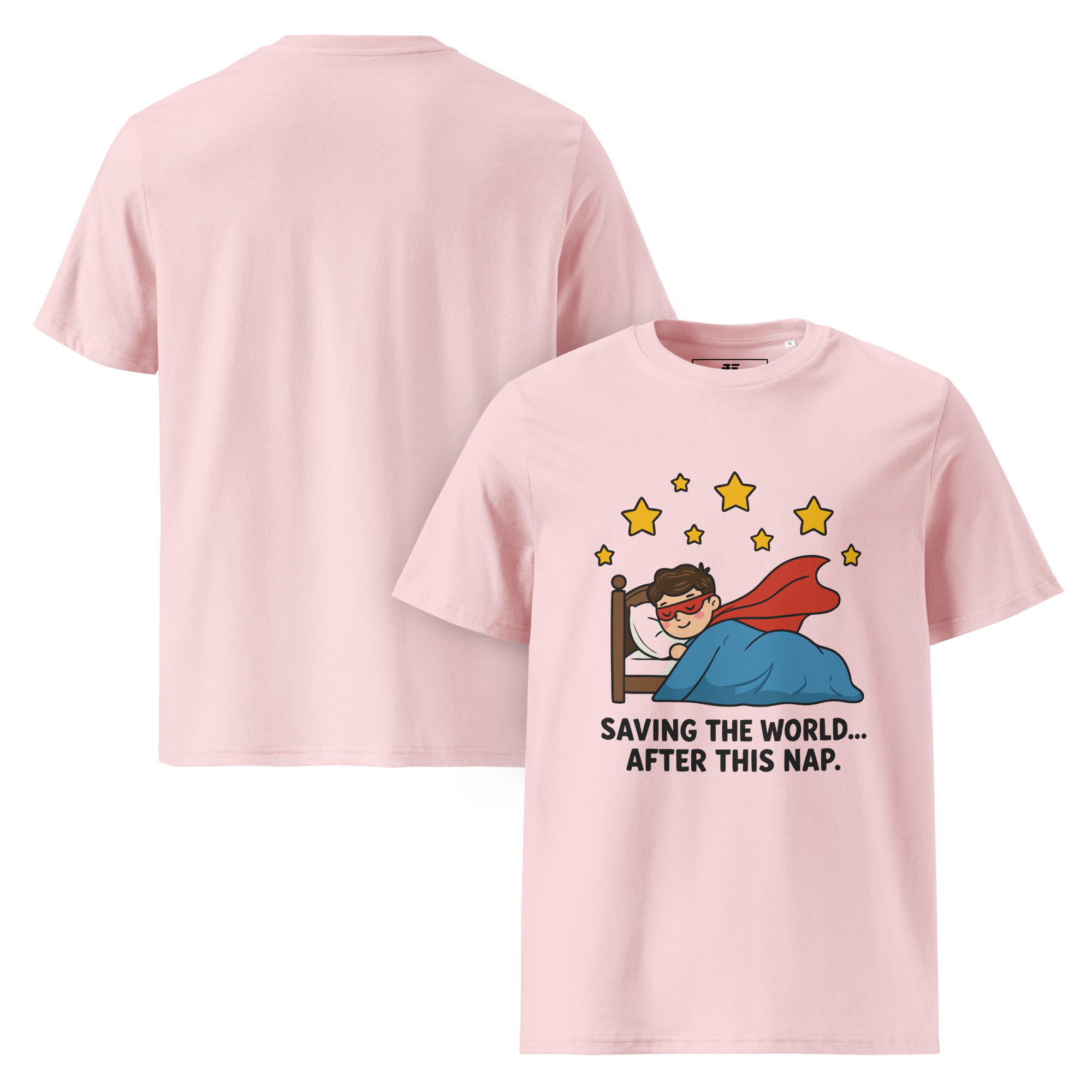 unisex-organic-cotton-t-shirt-cotton-pink-front-and-back-687378a82a2b1.jpg Superhero Unisex organic cotton t-shirt