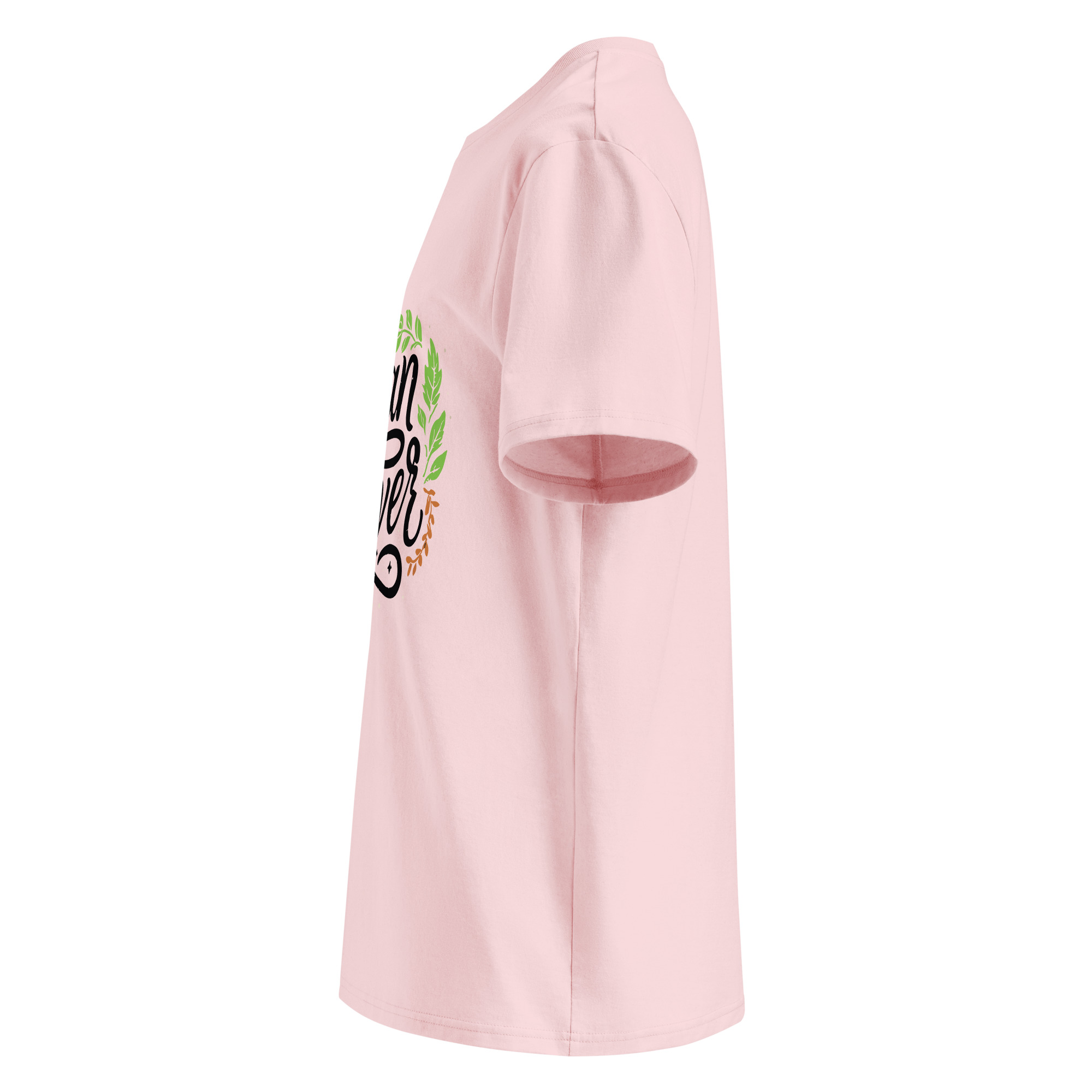 unisex-organic-cotton-t-shirt-cotton-pink-left-6871d19b5e606.jpg Vegan Forever Unisex organic cotton t-shirt