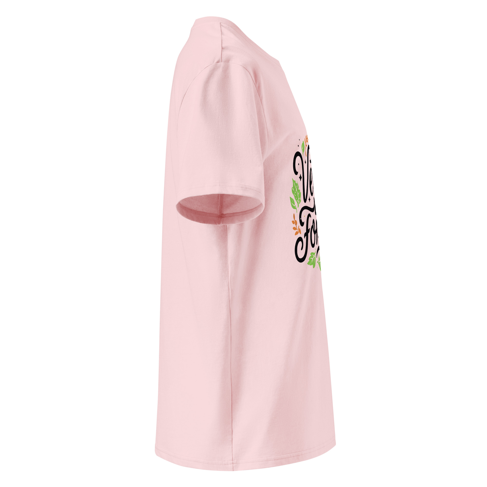 unisex-organic-cotton-t-shirt-cotton-pink-right-6871d19b6324d.jpg Vegan Forever Unisex organic cotton t-shirt