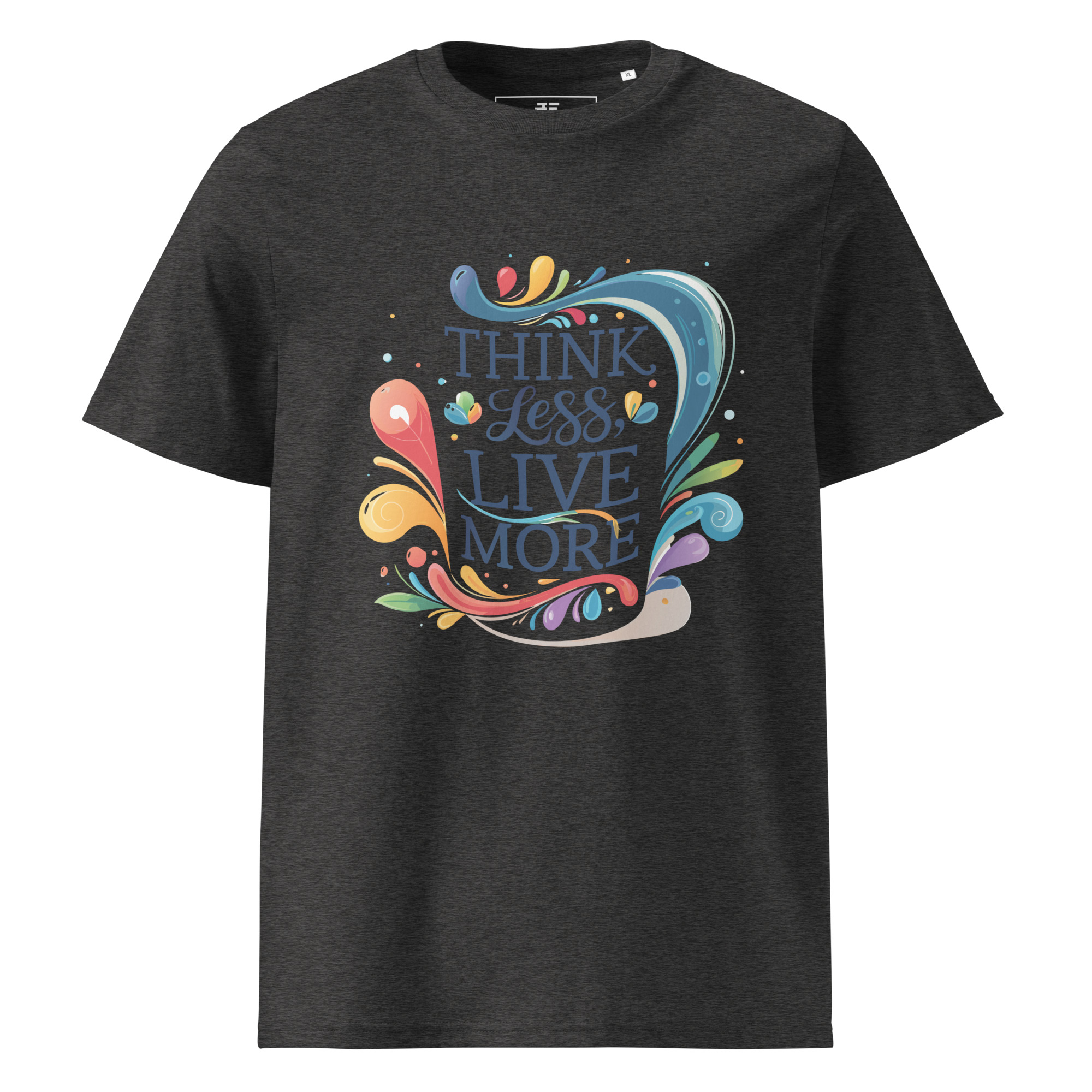 unisex-organic-cotton-t-shirt-dark-heather-grey-front-6871cfd838662.jpg Live More Unisex organic cotton t-shirt