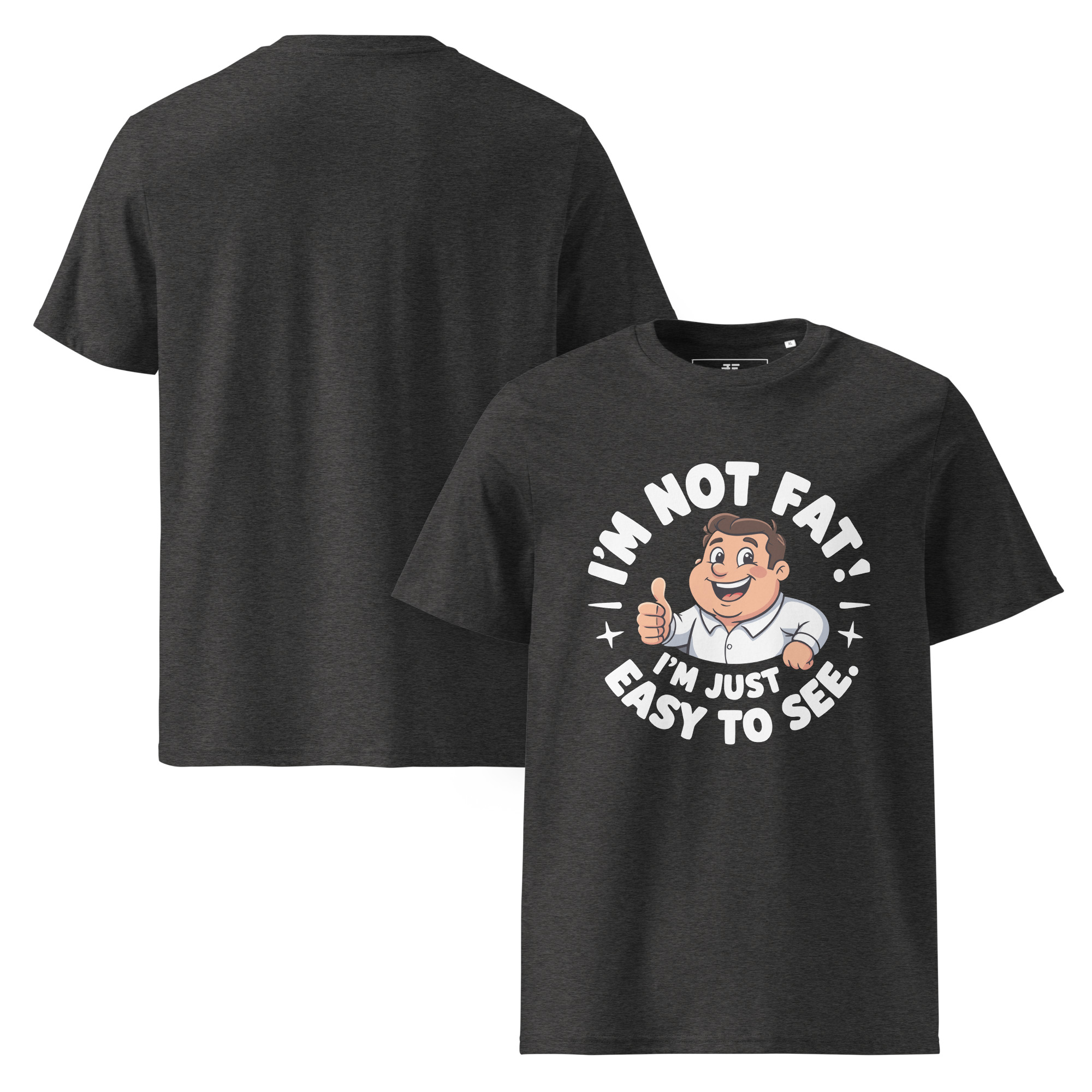 unisex-organic-cotton-t-shirt-dark-heather-grey-front-and-back-6873735b97103.jpg Fitman Unisex organic cotton t-shirt