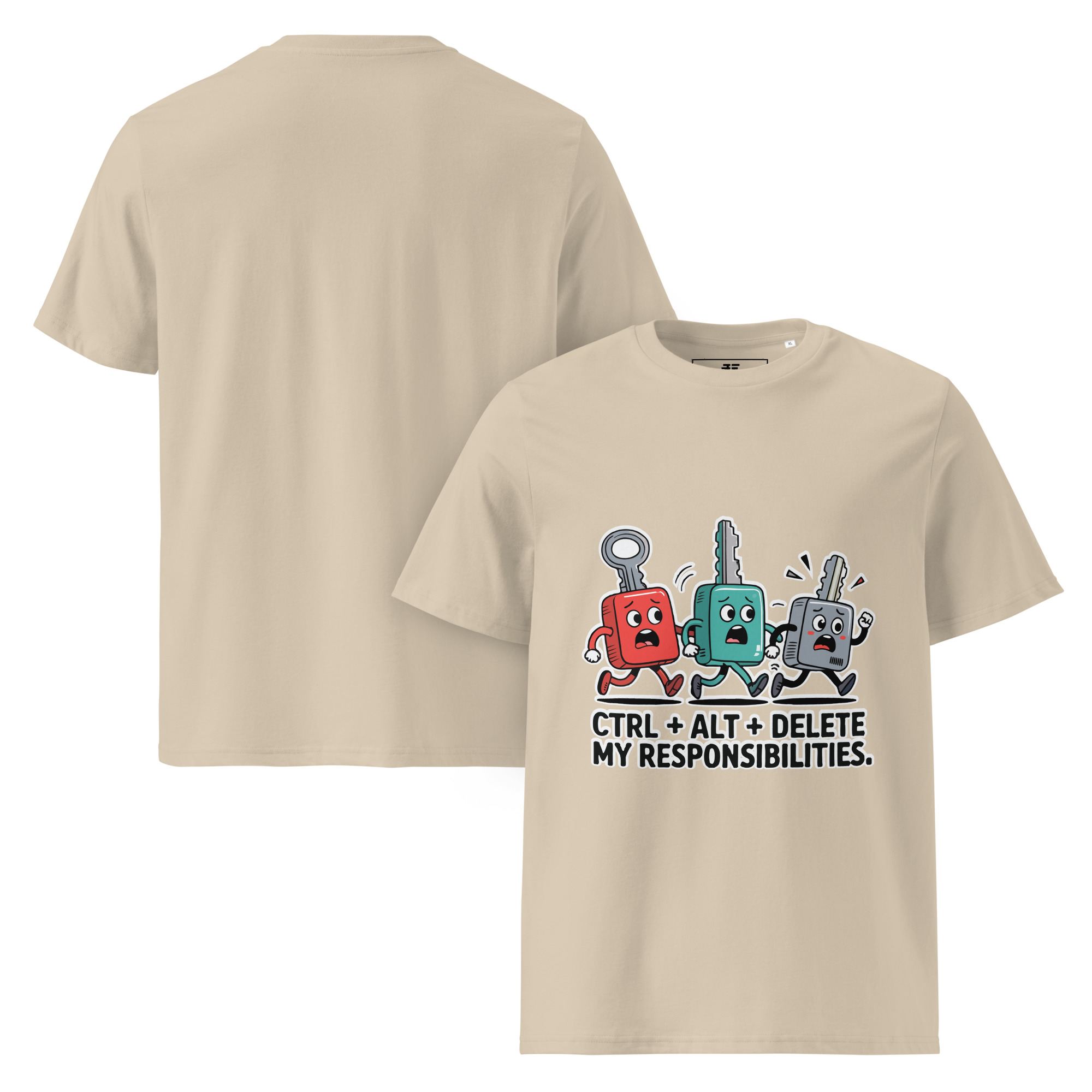 Ctrl - Alt - Del Unisex organic cotton t-shirt